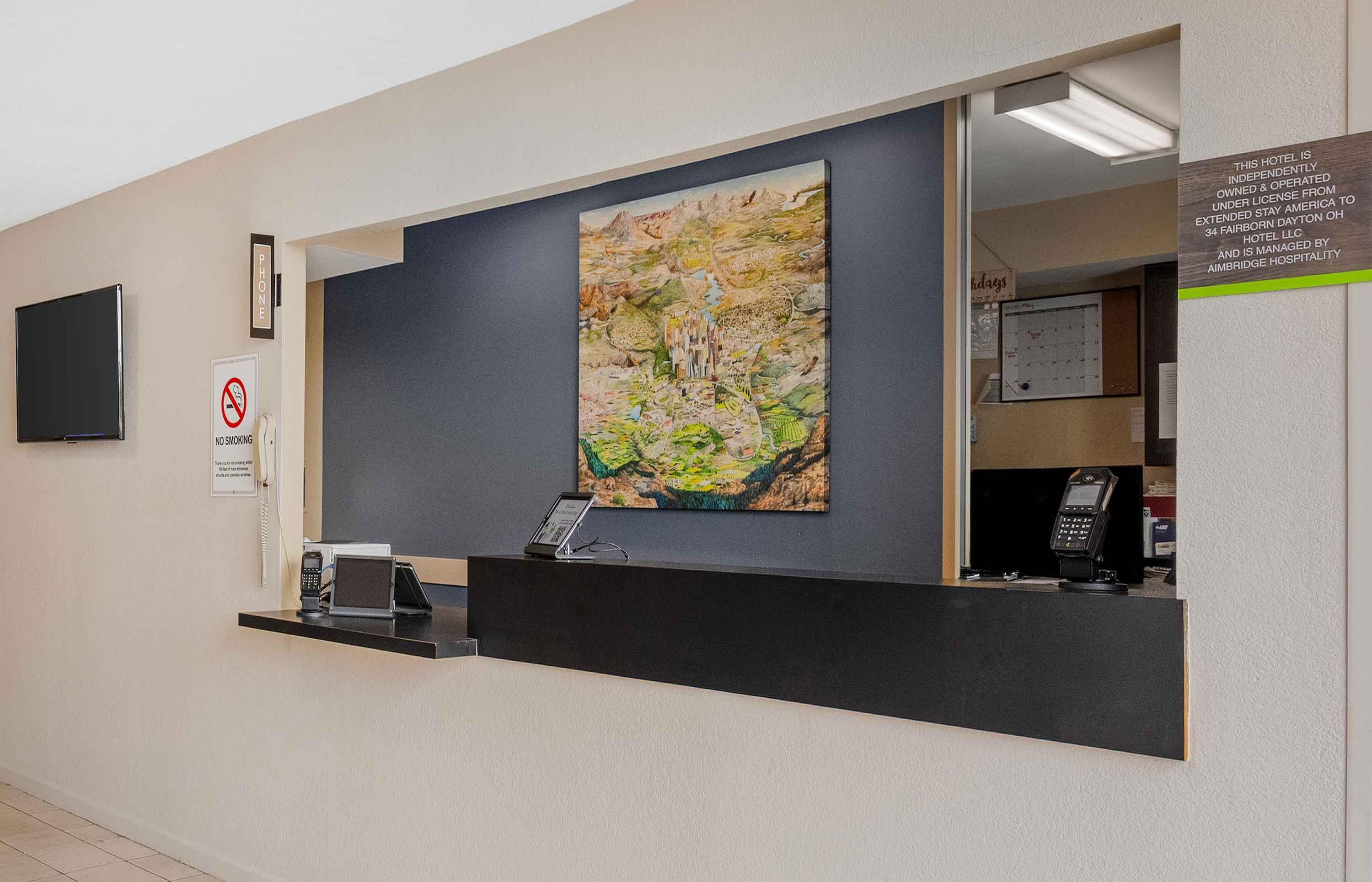 Lobby and Guest Check-in | Extended Stay America Suites Dayton Fairborn