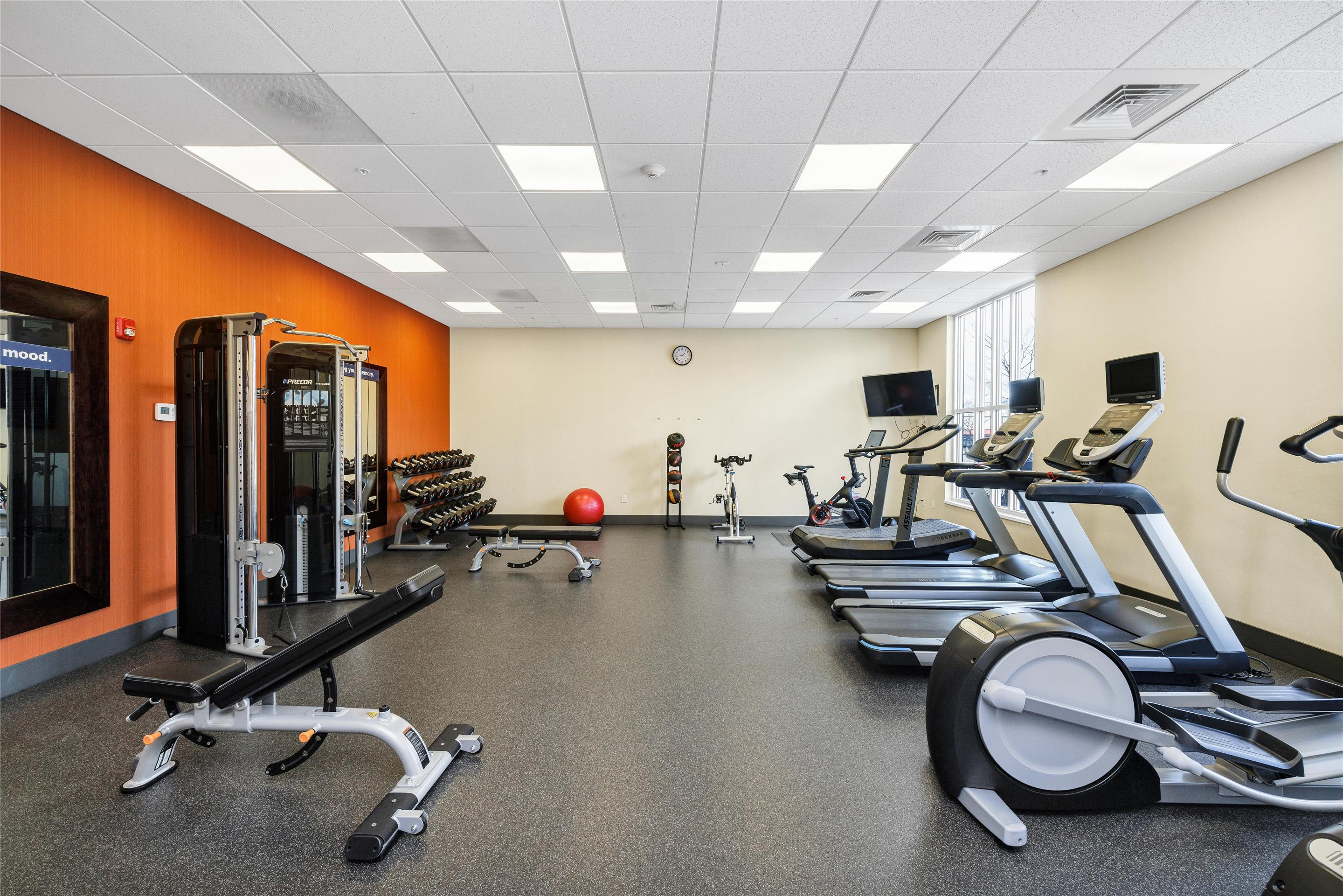 Health club fitness center gym | Hampton Inn & Suites Logan