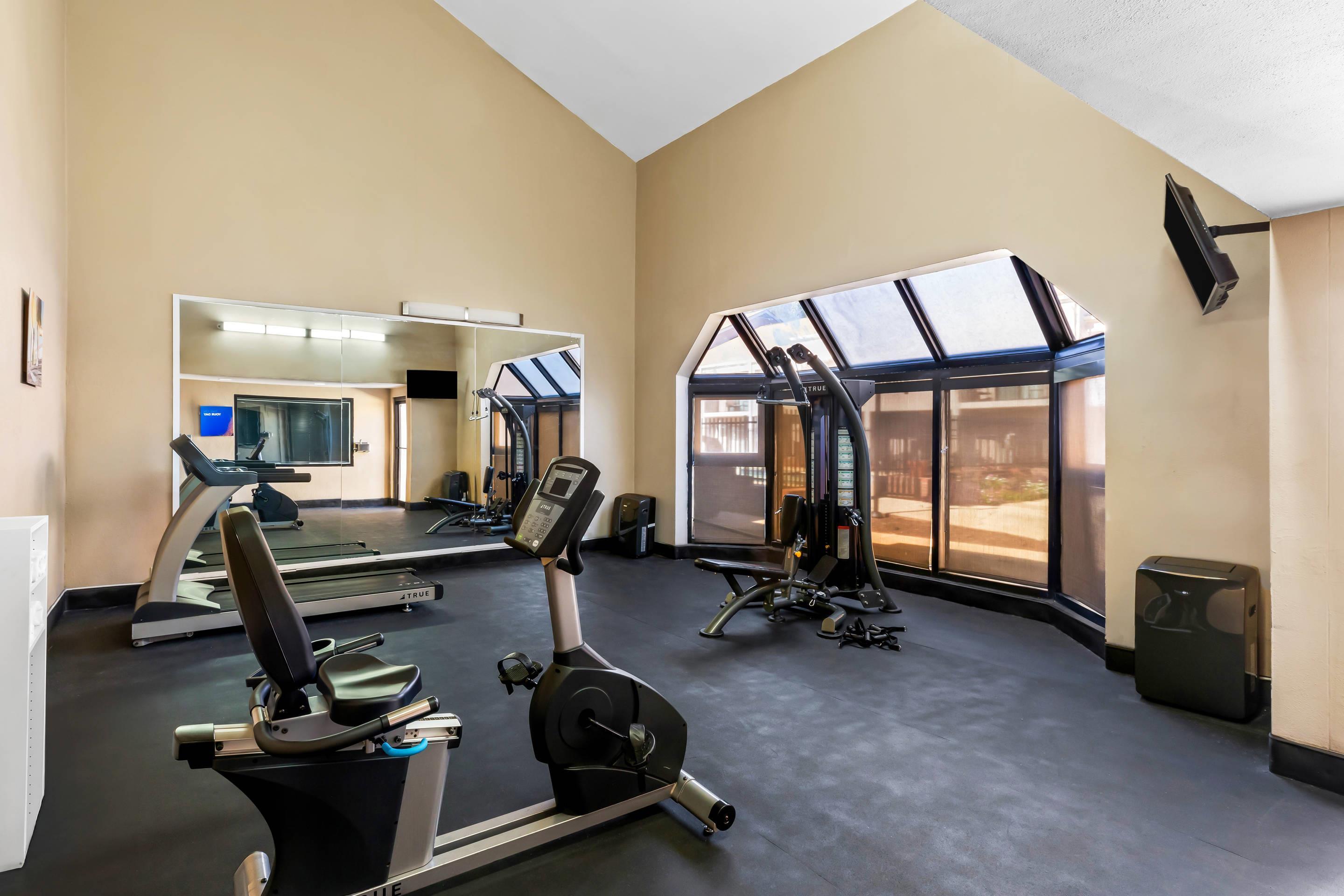 Fitness center with television | Comfort Inn Roswell-Dunwoody