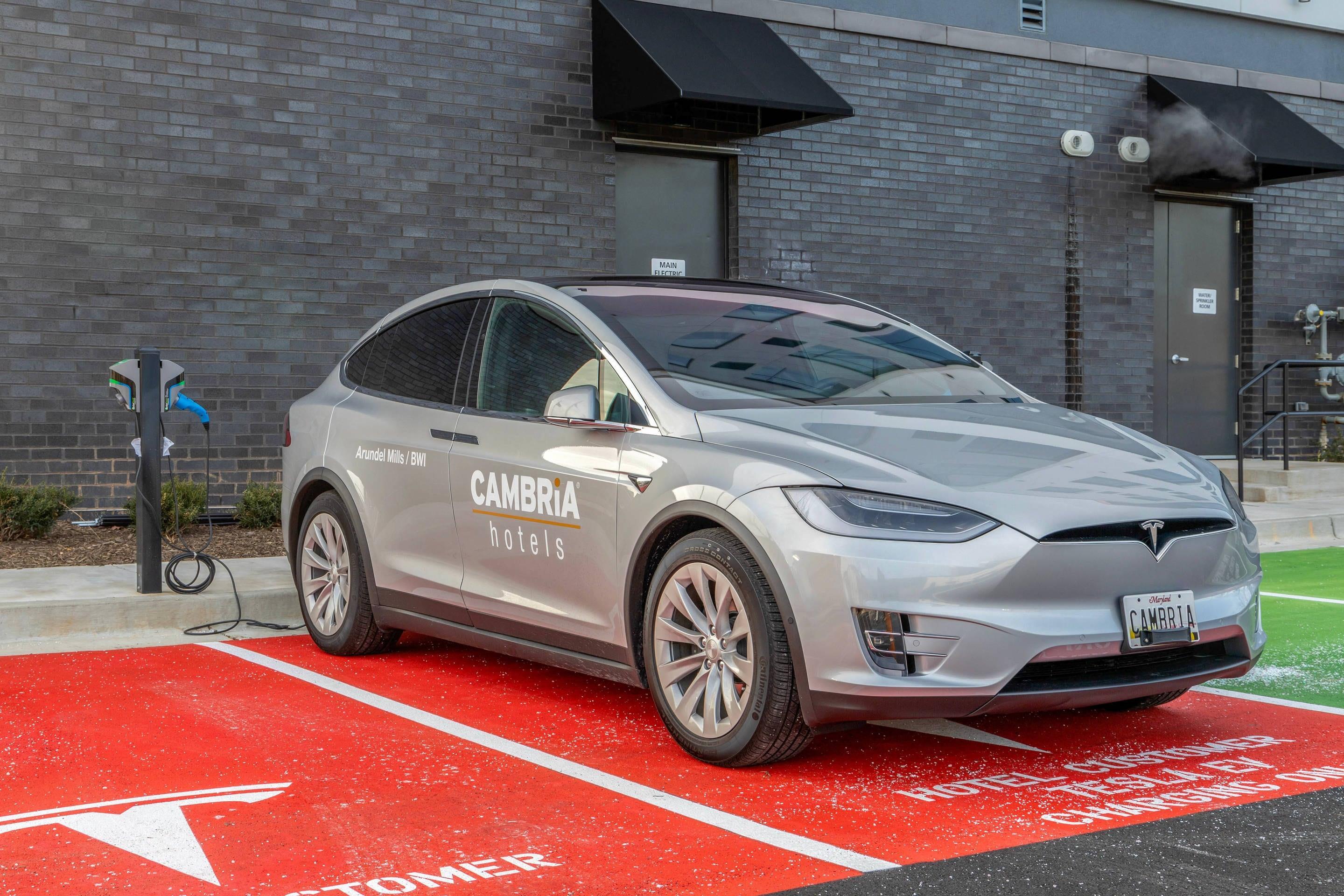 Electric vehicle charging station | Cambria Hotel Arundel Mills - BWI Airport