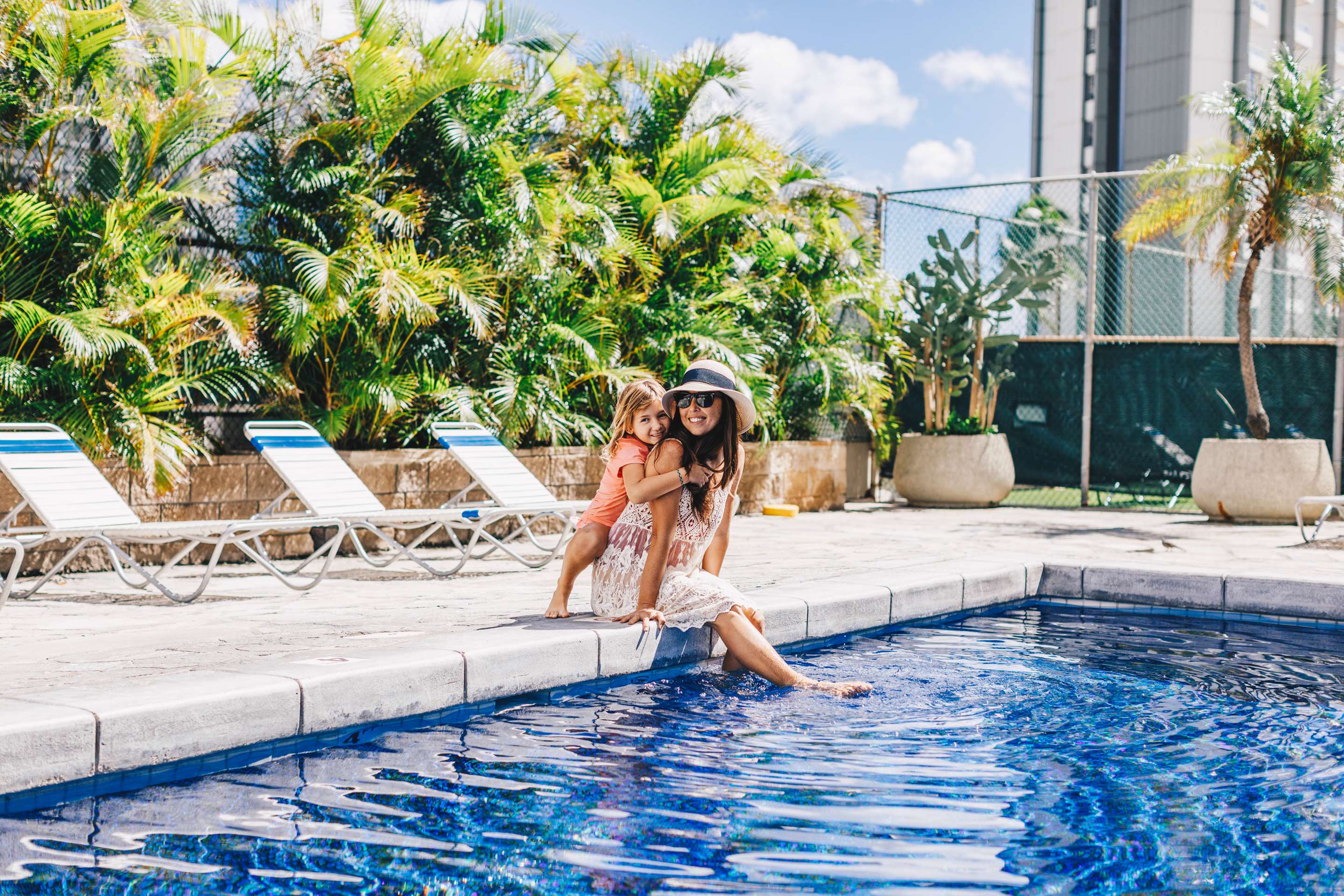 Aston Waikiki Sunset - Pool and Sun Lounger | Waikiki Sunset #1211