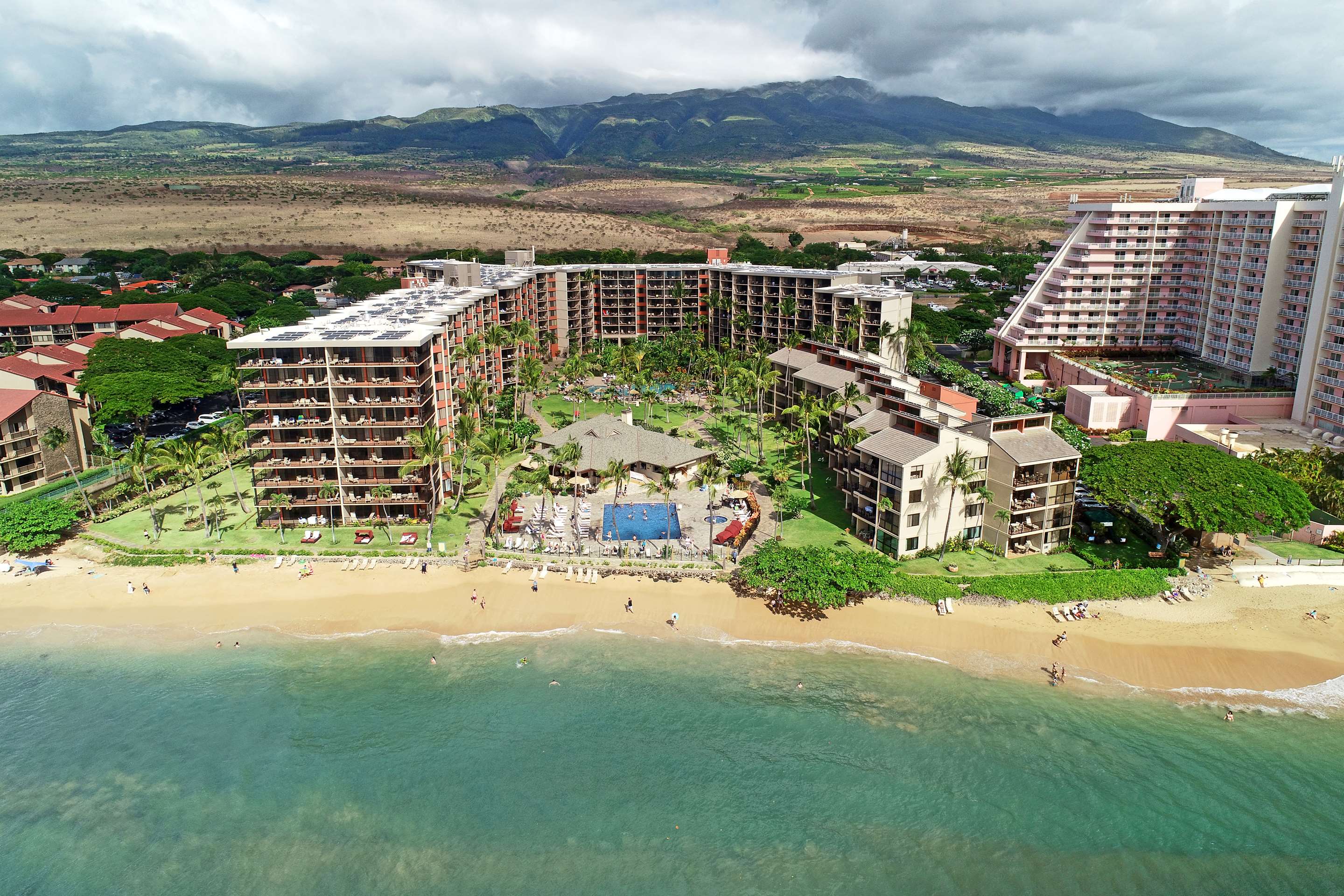 Aston Kaanapali Shores - Aerial of Property and Beach | AEI at Kaanapali Shores