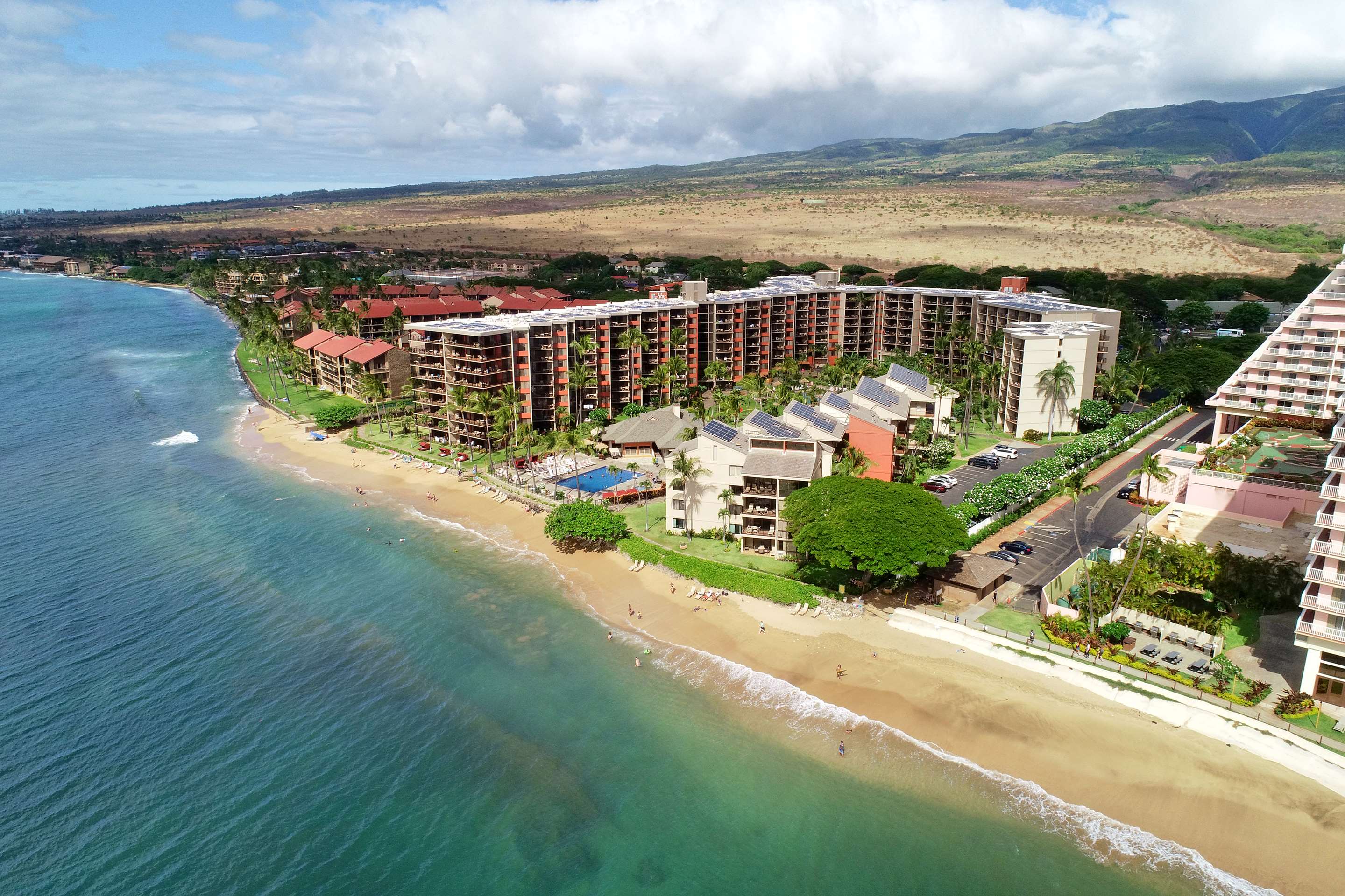 Aston Kaanapali Shores - Aerial of Property and Beach | AEI at Kaanapali Shores