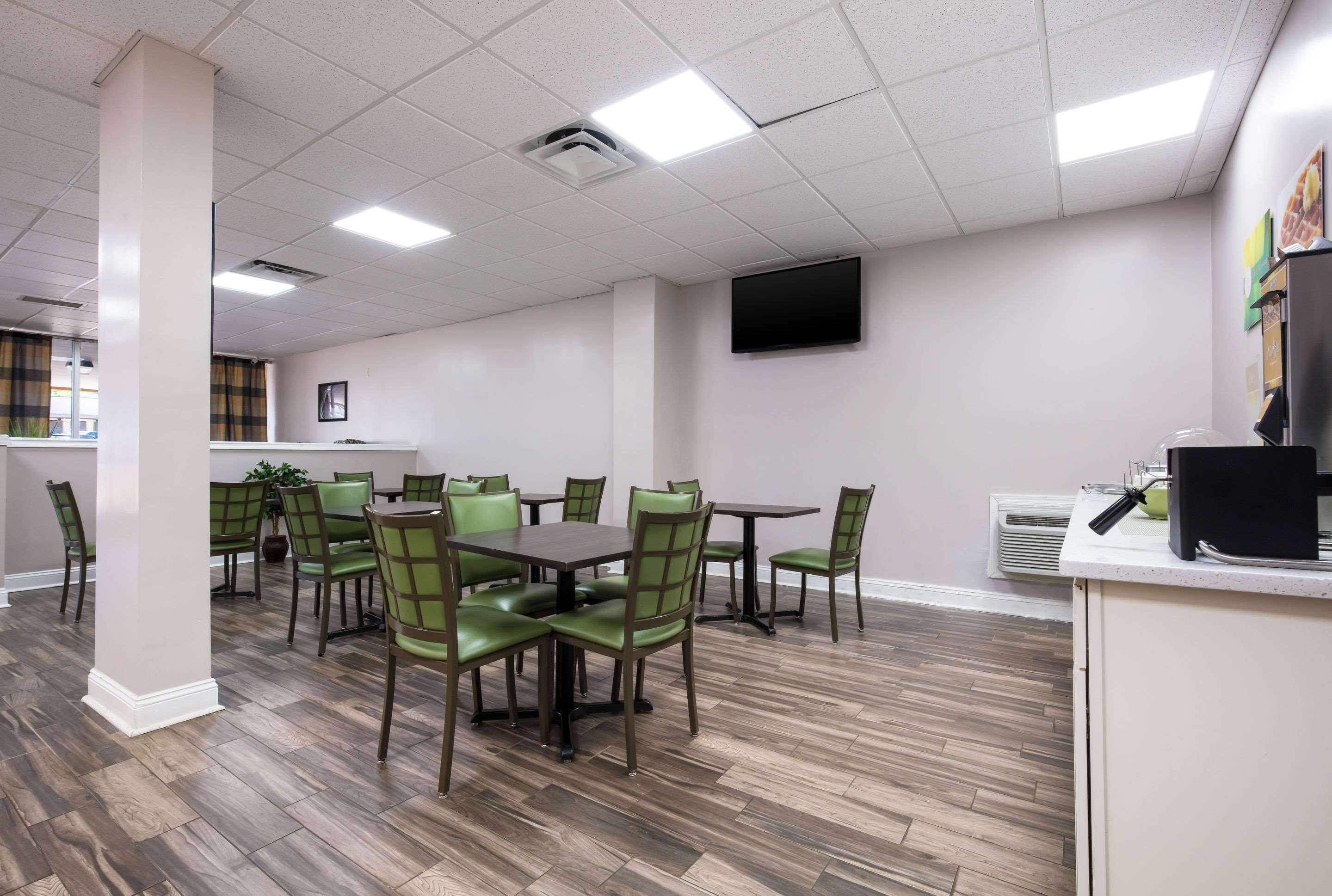 Spacious breakfast area