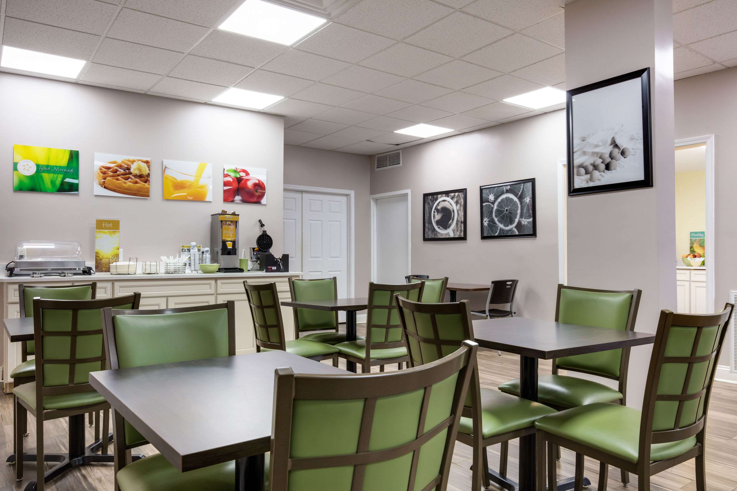 Spacious breakfast area