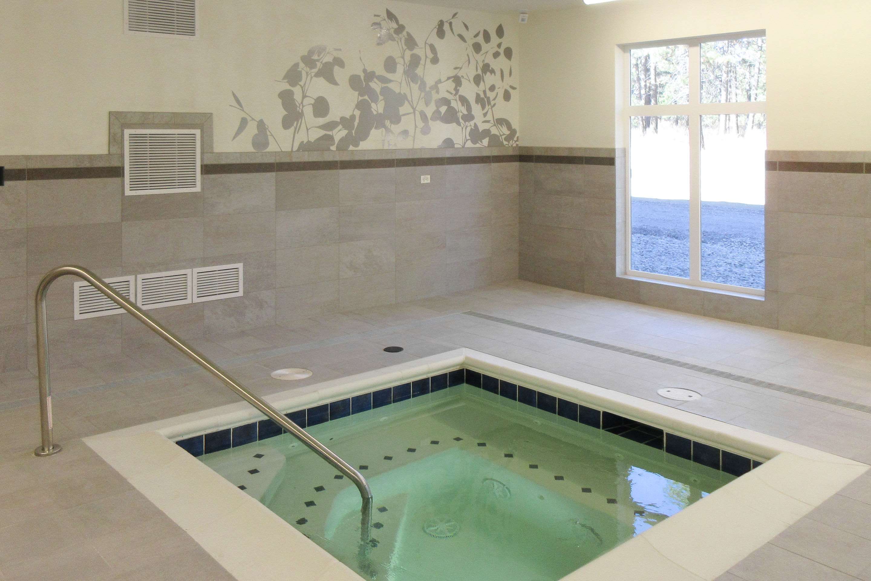 Indoor pool with hot tub
