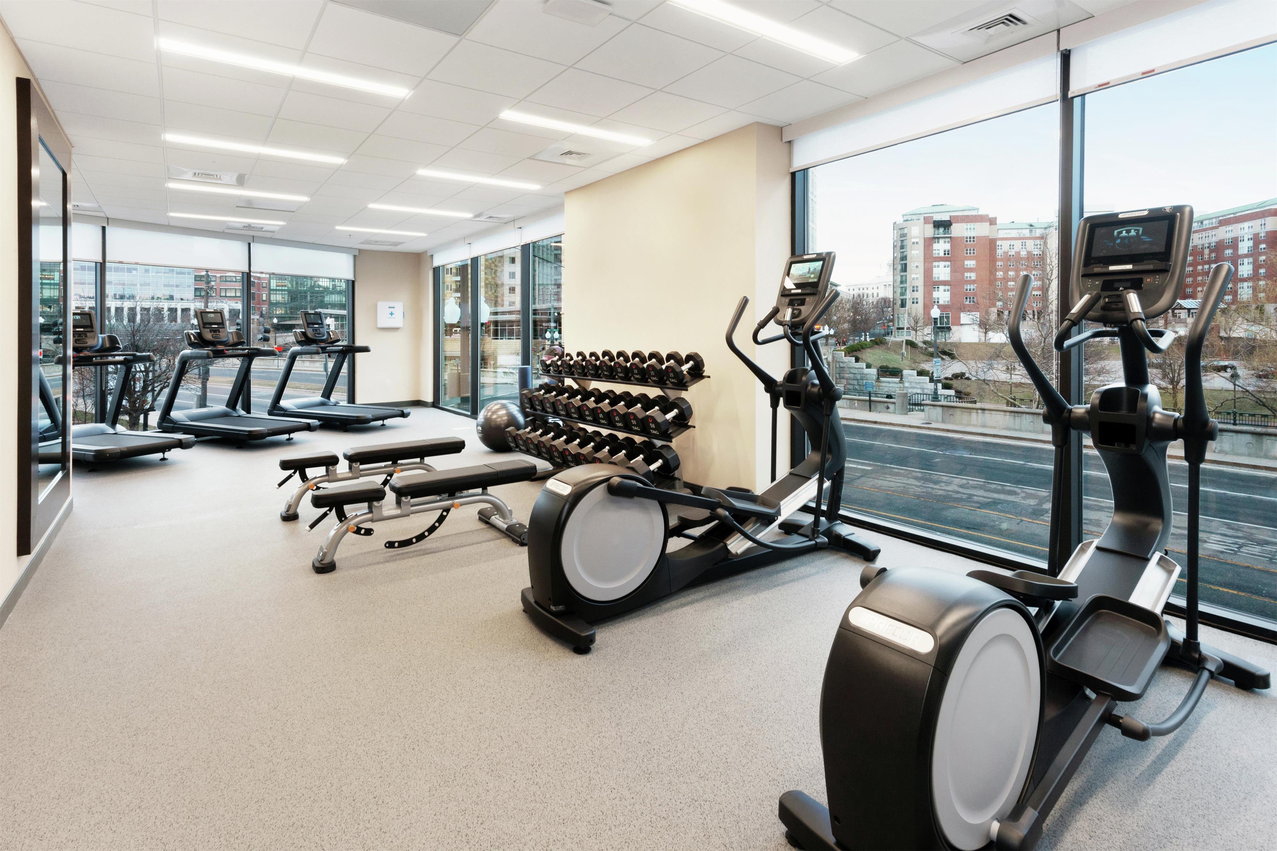 Health club fitness center gym | Homewood Suites by Hilton Providence Downtown