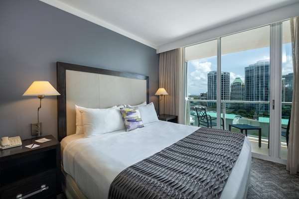 1 King Bed, Non-Smoking, City View, Balcony, Flat Screen Television, Kitchenette, Work Desk