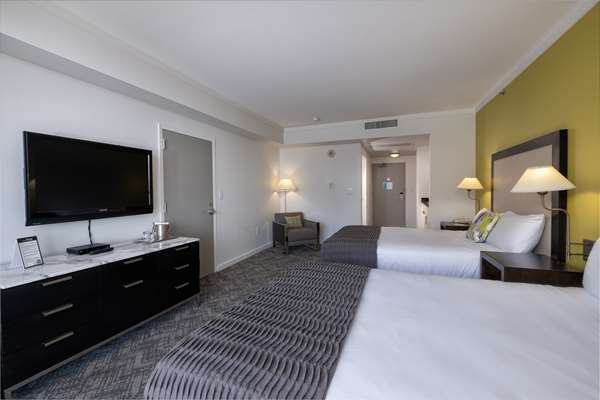 2 Queen Beds, Non-Smoking, City View, Balcony, Flat Screen Television, Microwave And Refrigerator, Kitchenette