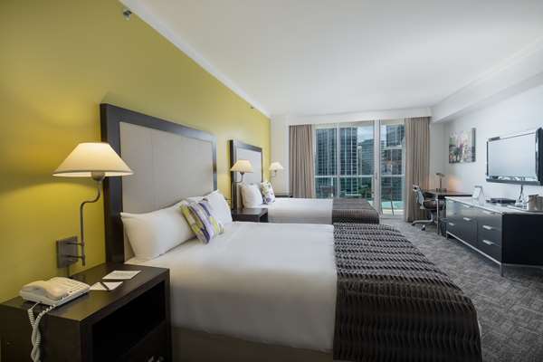2 Queen Beds, Non-Smoking, City View, Balcony, Flat Screen Television, Microwave And Refrigerator, Kitchenette