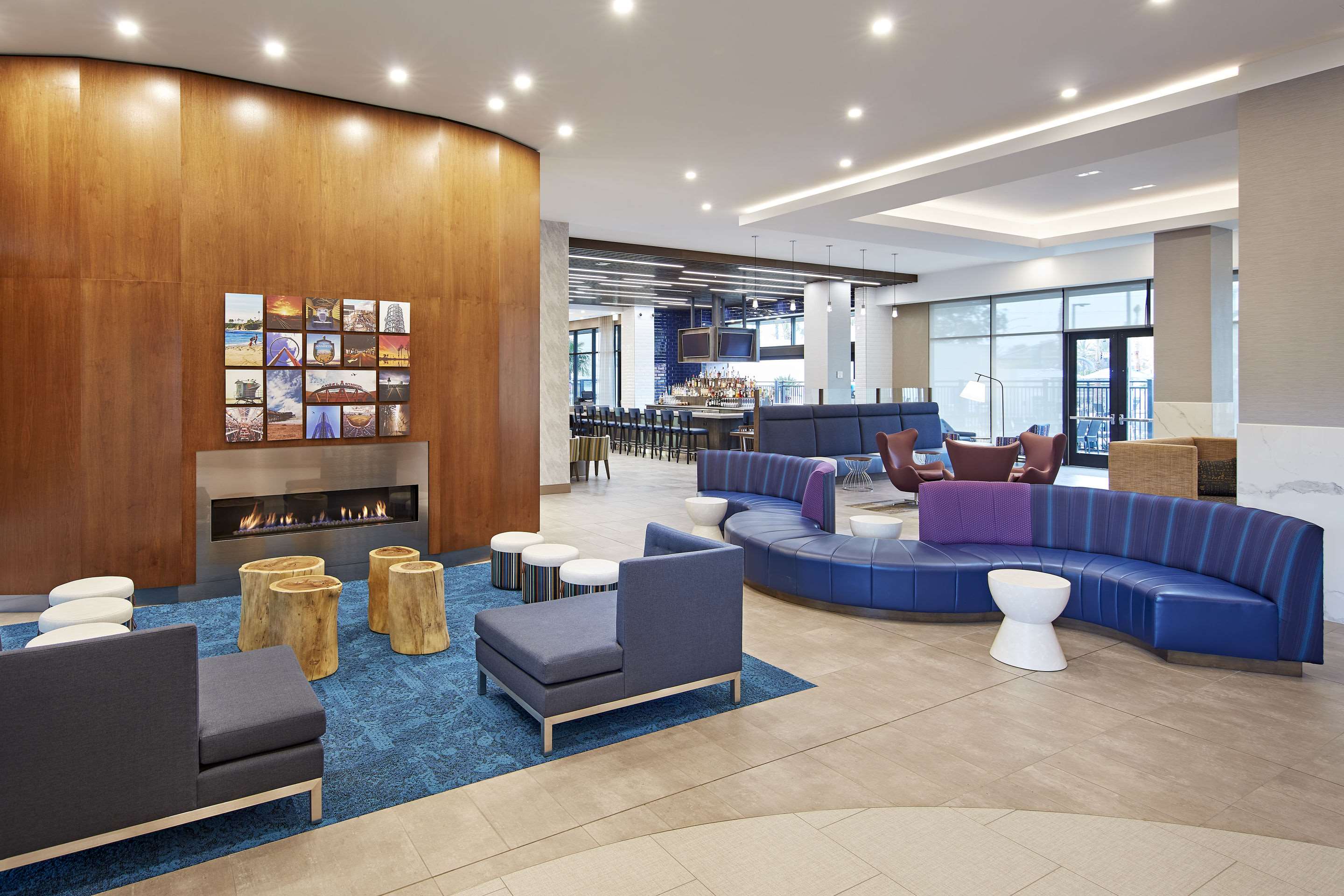 Spacious lobby with sitting area | Cambria Hotel Anaheim Resort Area
