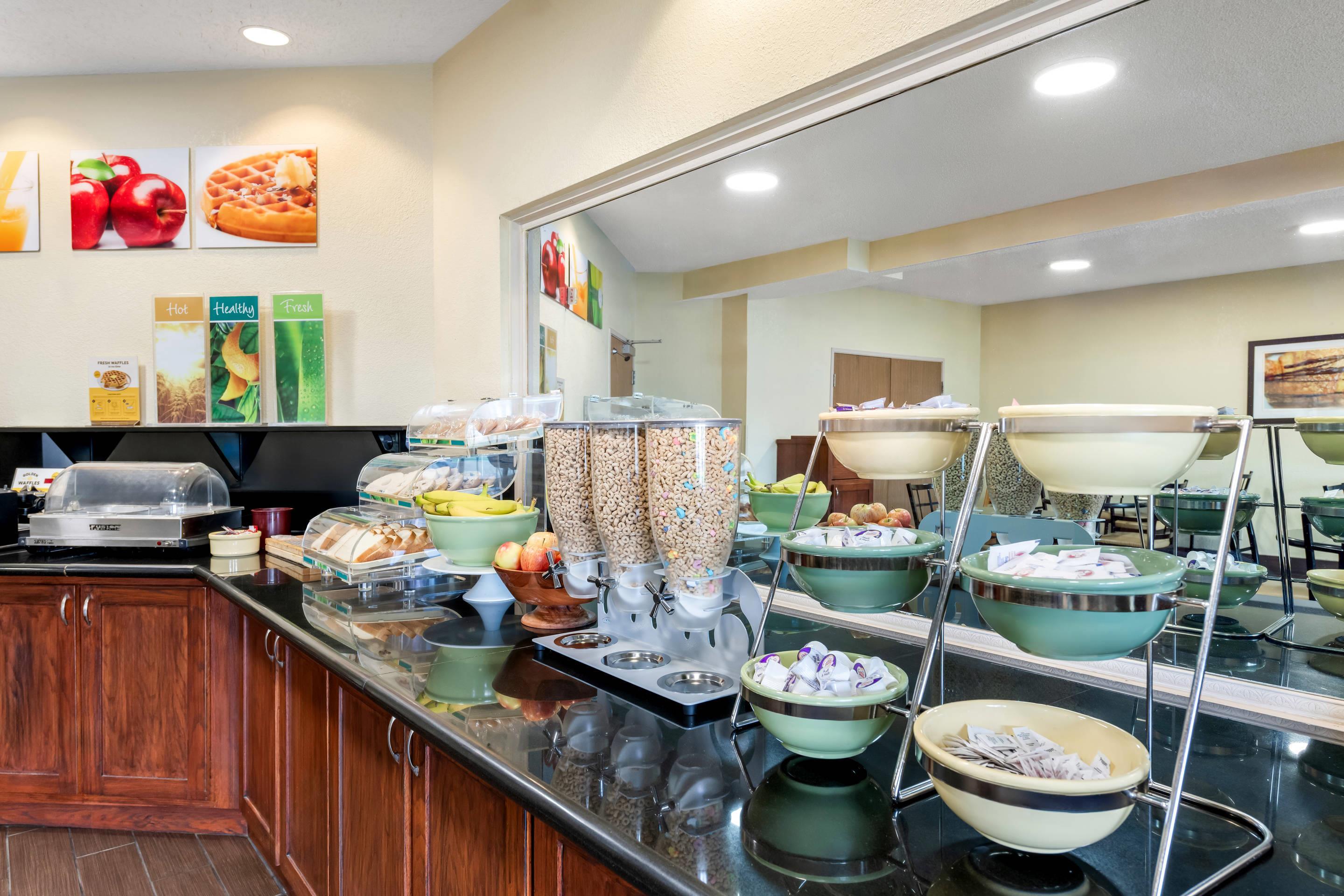 Assorted breakfast items | Quality Inn & Suites Lawrence - University Area