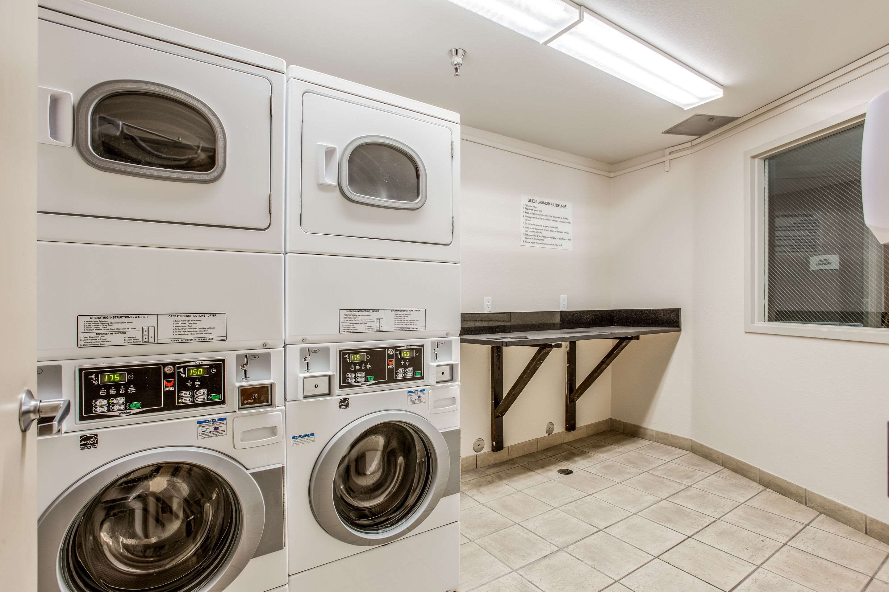 Guest laundry facilities