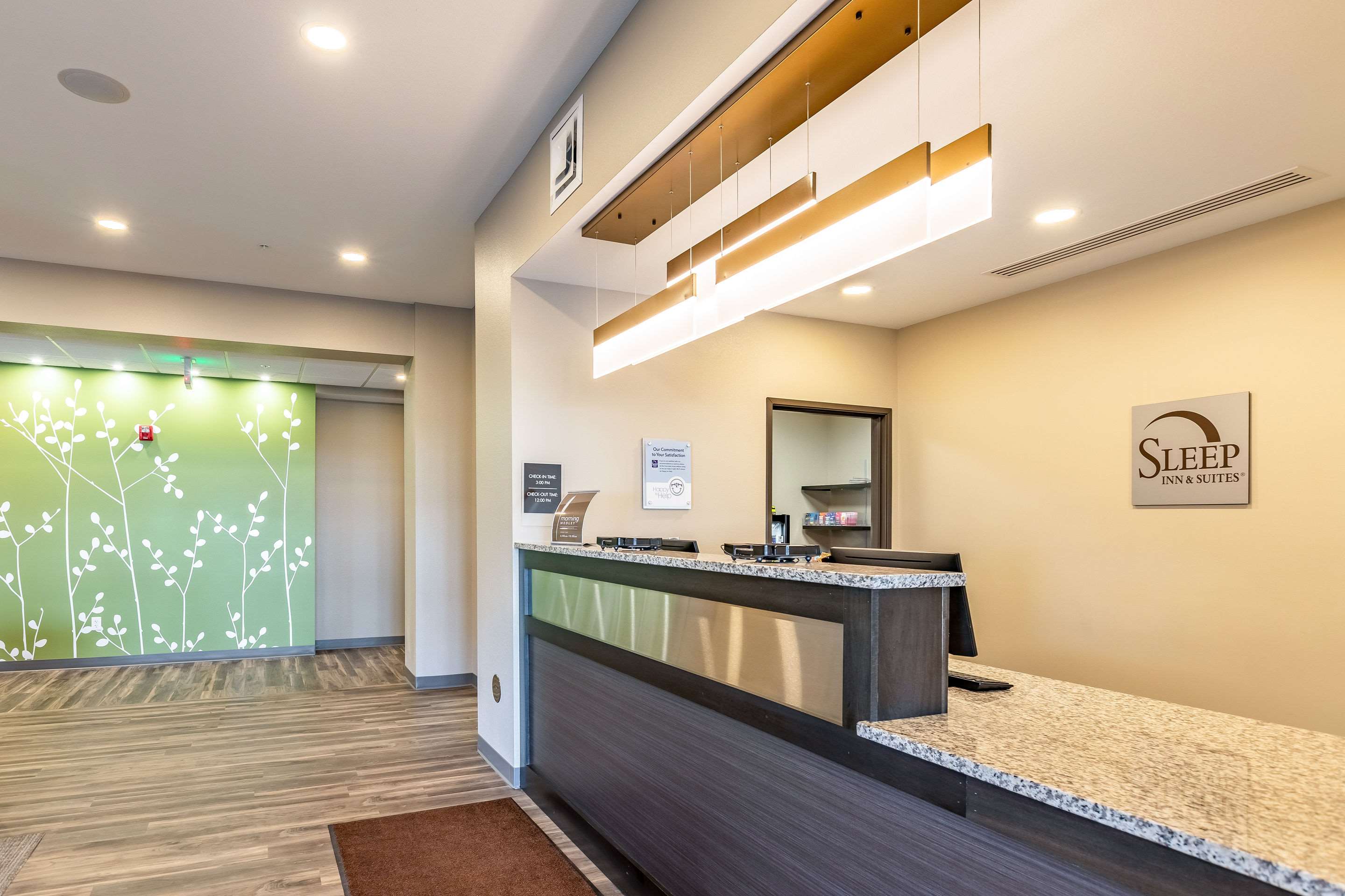 Hotel lobby | Sleep Inn & Suites Mt. Hope near Auction & Event Center