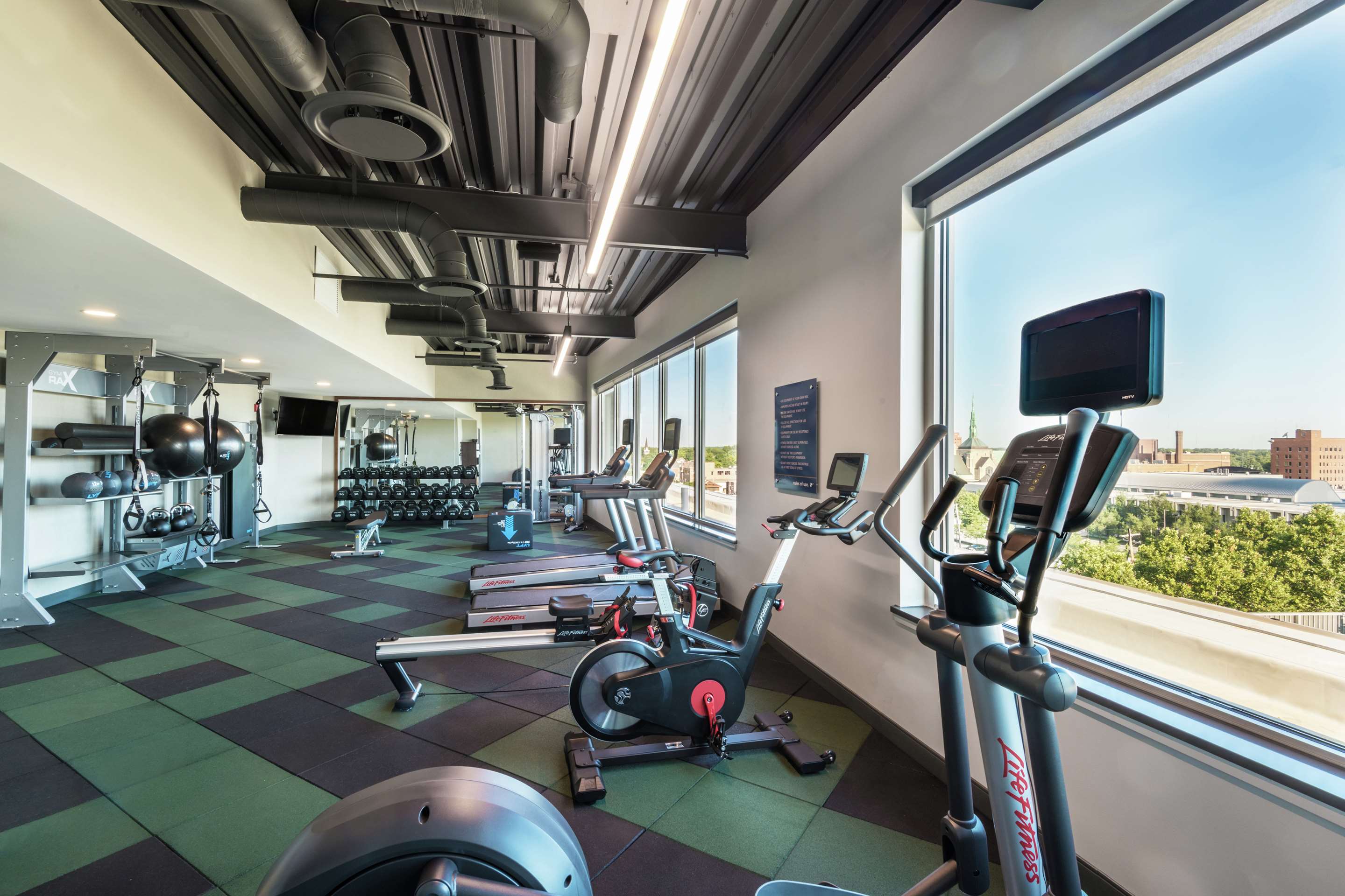 Health club fitness center gym | Hampton Inn & Suites Fort Wayne Downtown