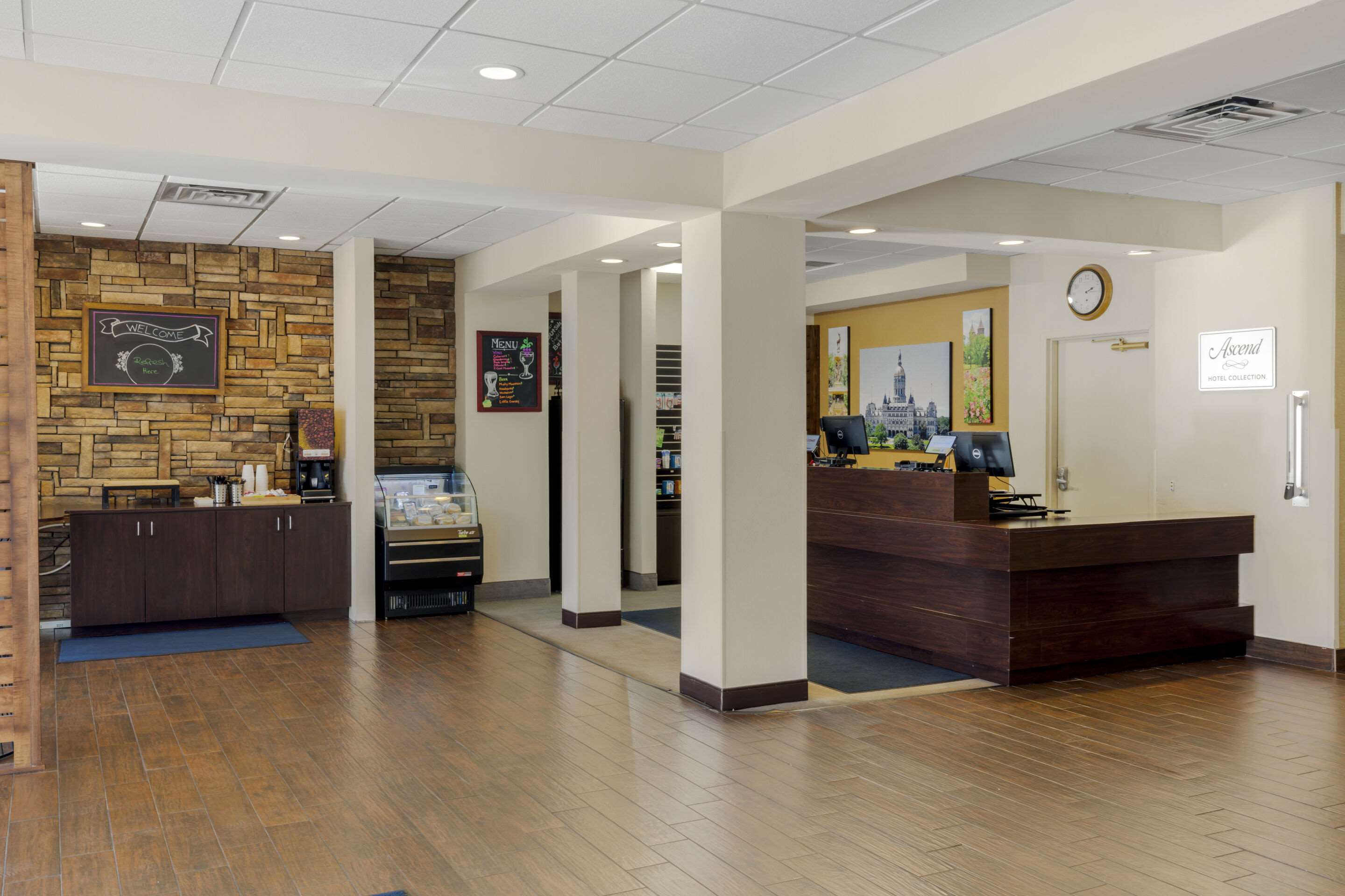 Front desk with friendly staff