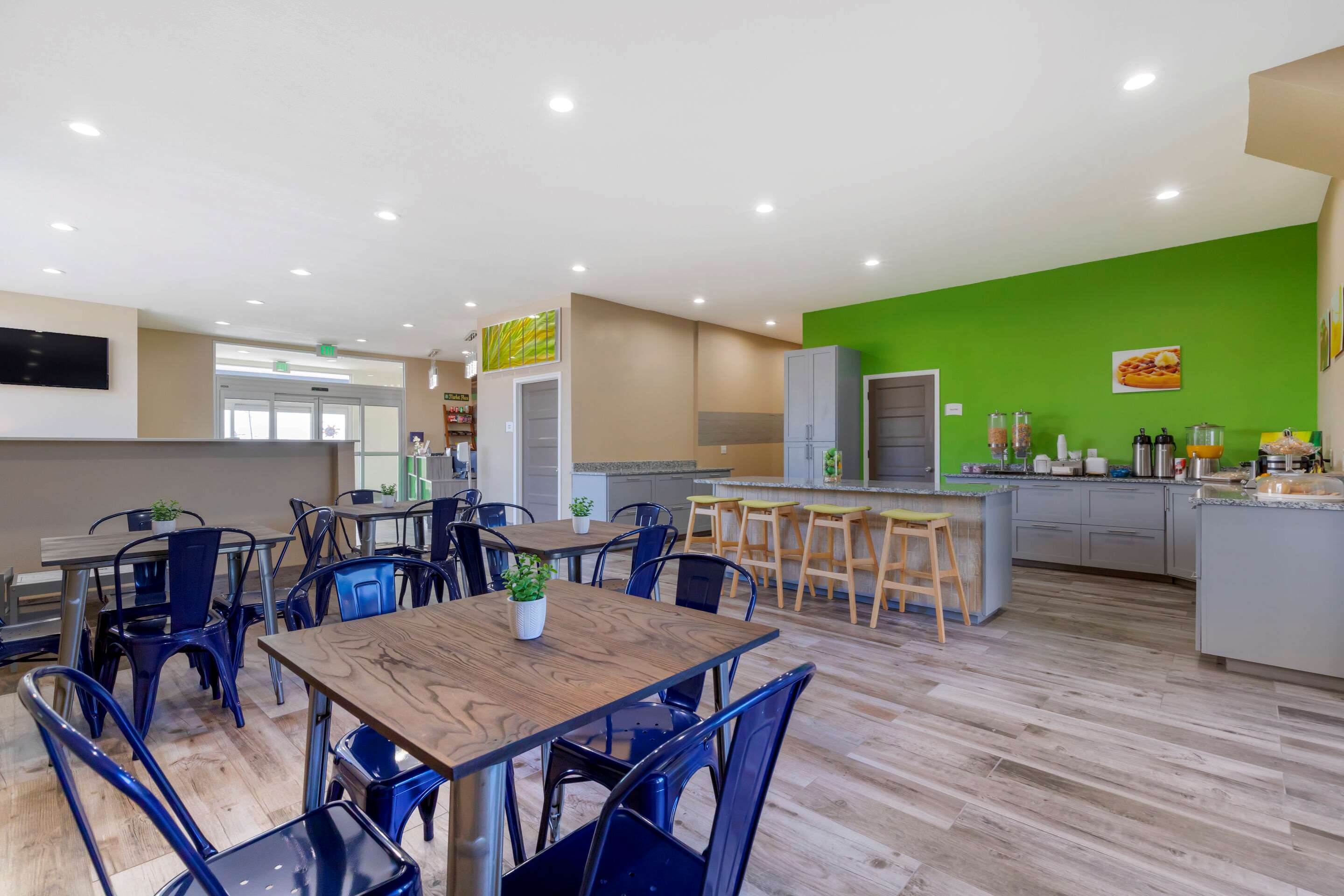 Enjoy breakfast in this seating area