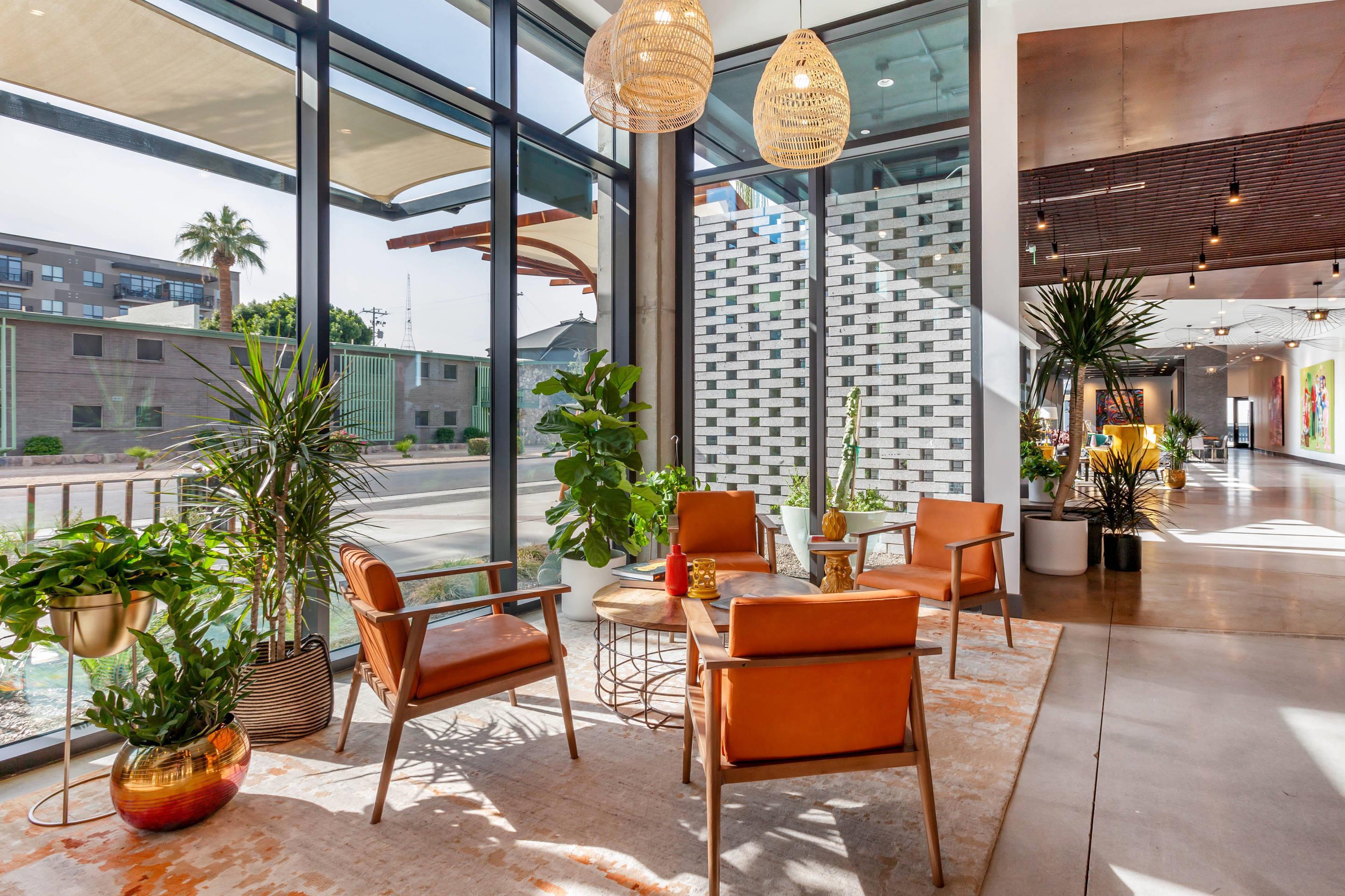Spacious lobby with sitting area | Cambria Hotel Downtown Phoenix Convention Center