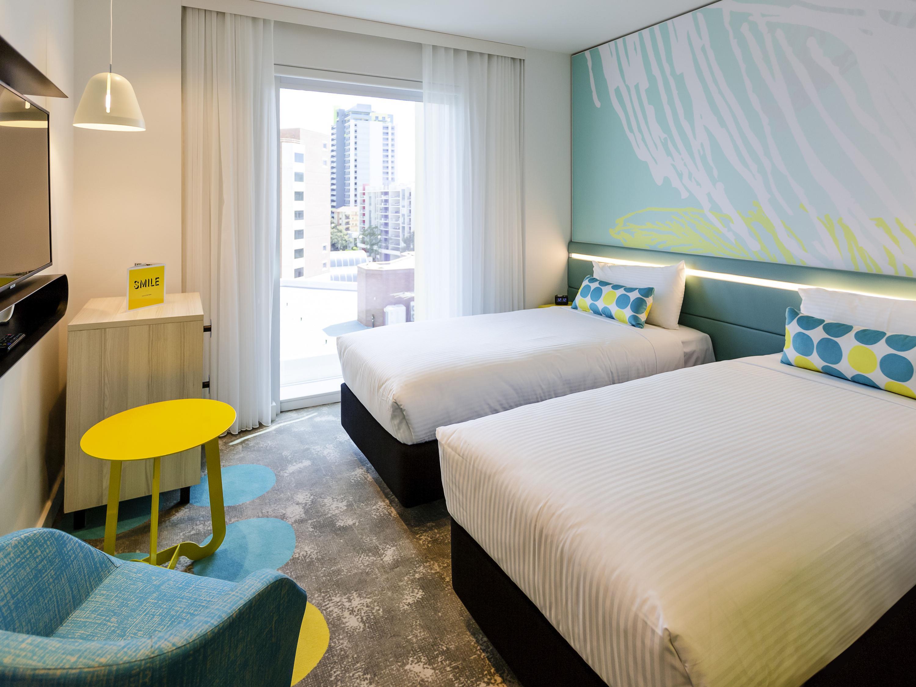 Ibis Styles East Perth Room Type - Superior Room with 2 single beds city view