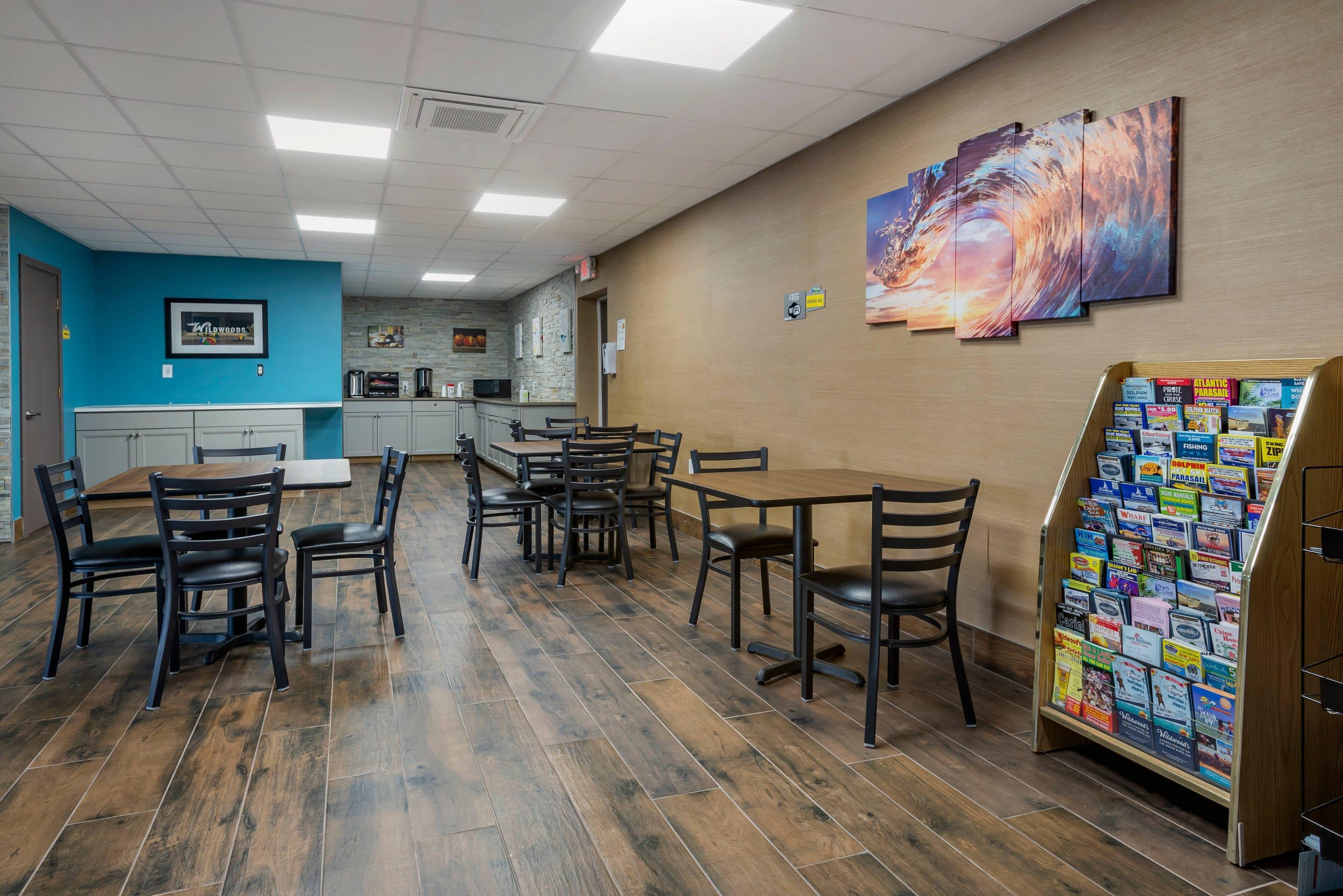 Enjoy breakfast in this seating area