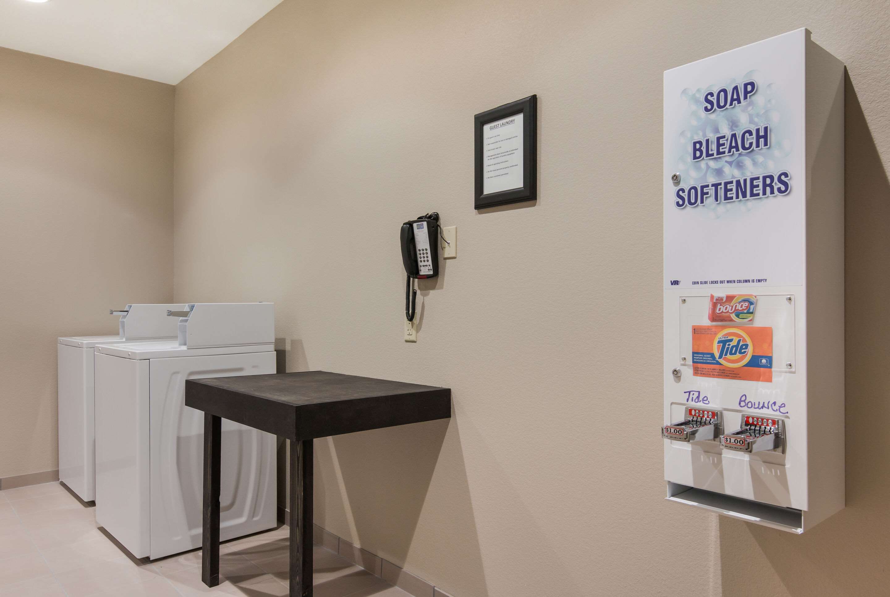 Guest laundry facilities