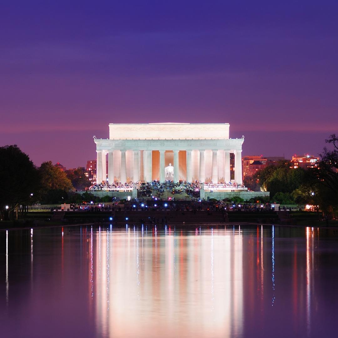 Lincoln Memorial Monument at Night