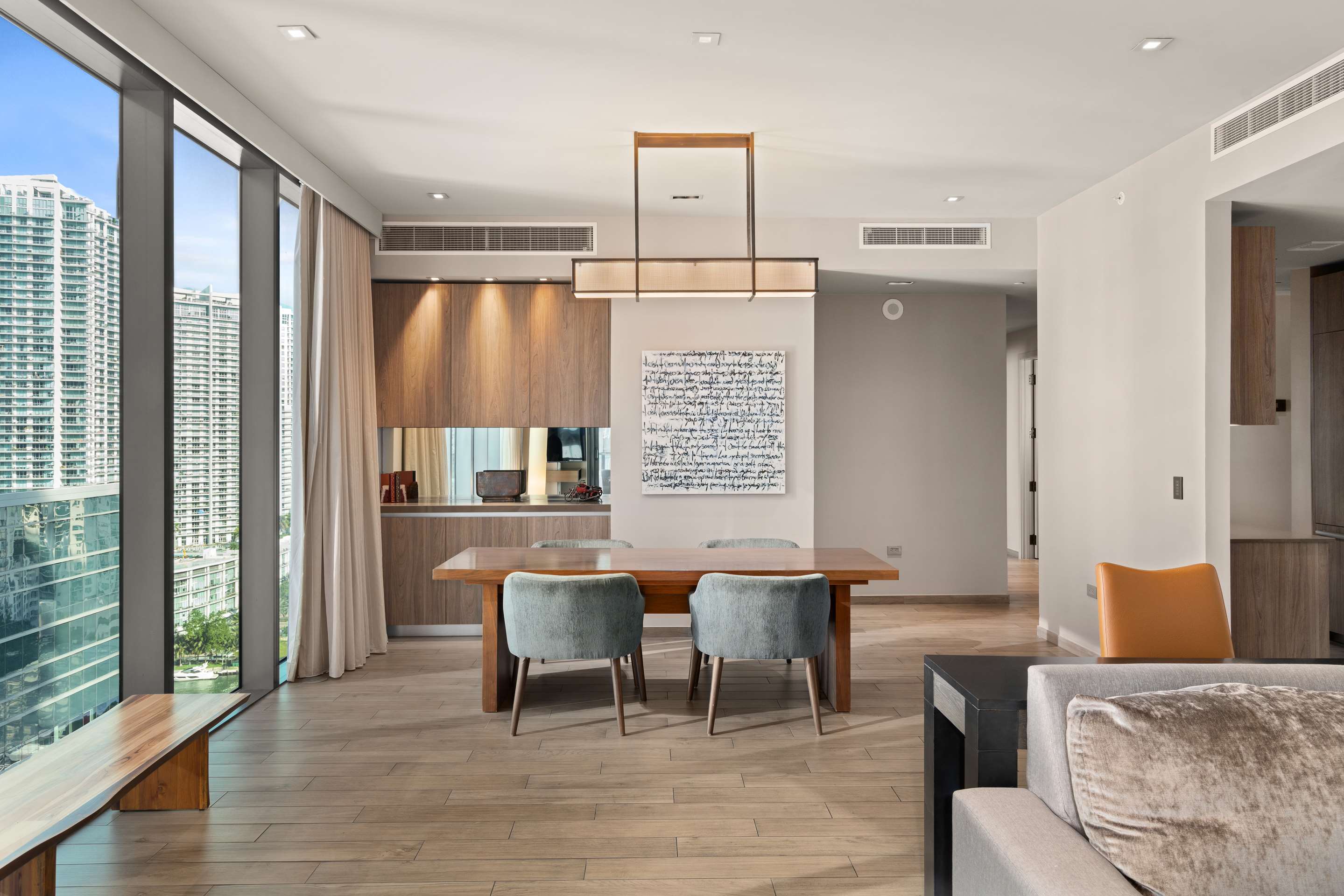 EAST Miami Two Bedroom Corner Residence Living Room