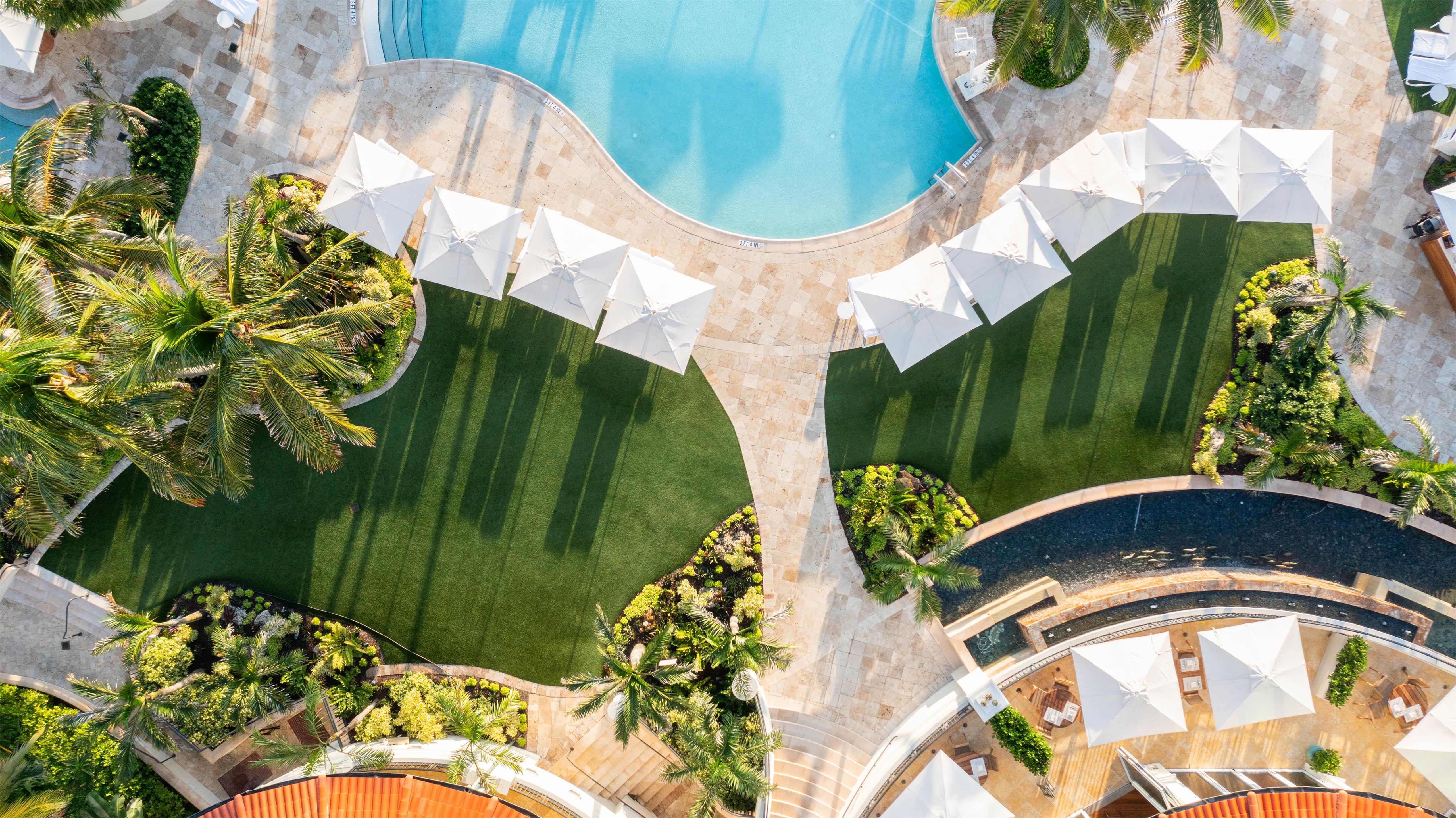 Resort Lawn aerial | Eau Resort & Spa