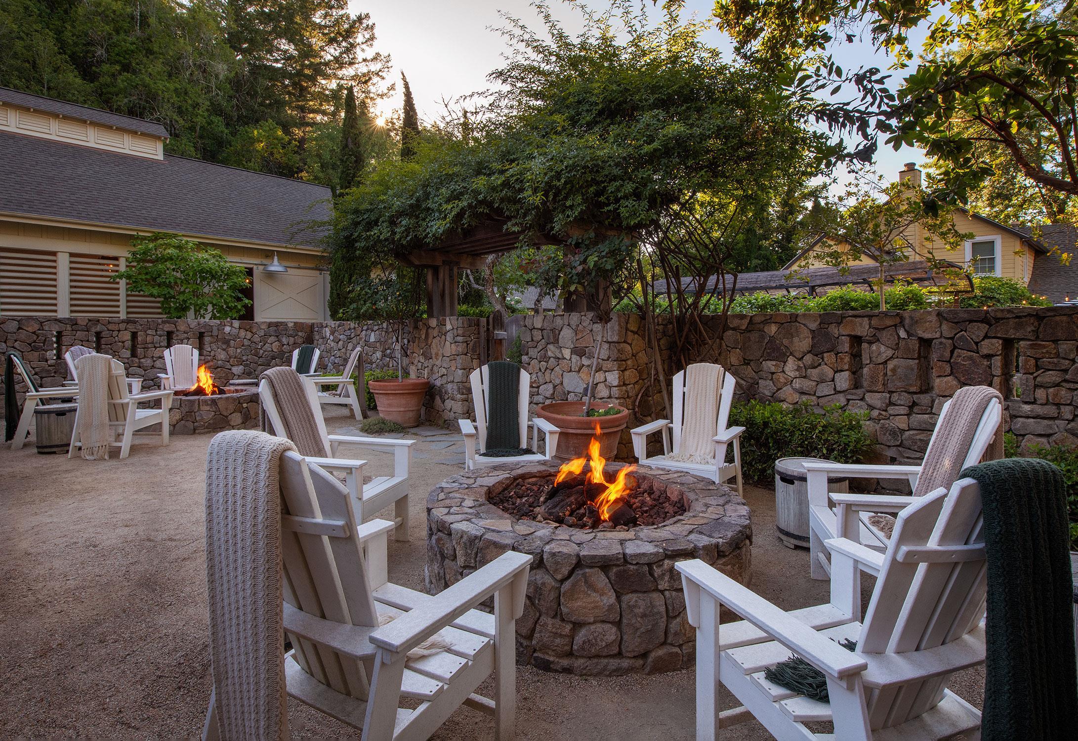 Fire Pit Farmhouse Inn, Healdsburg California | Farmhouse Inn