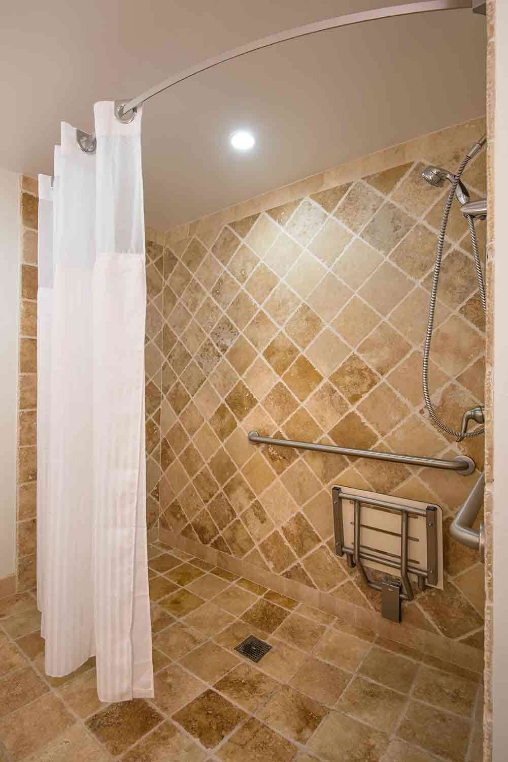 Guest room shower accessible