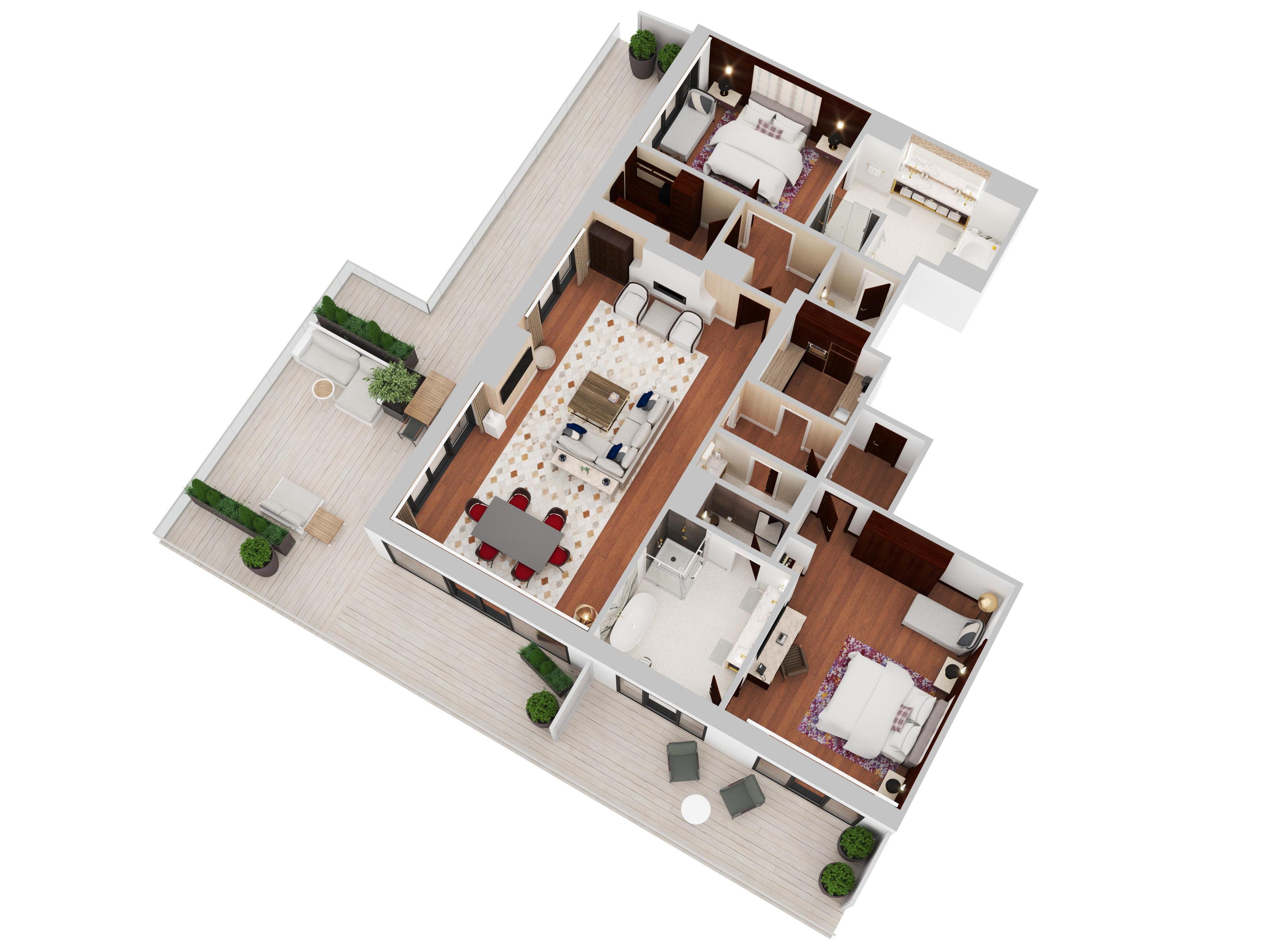 PBM Floor Plan Two Bedroom Suite View | Pendry Baltimore