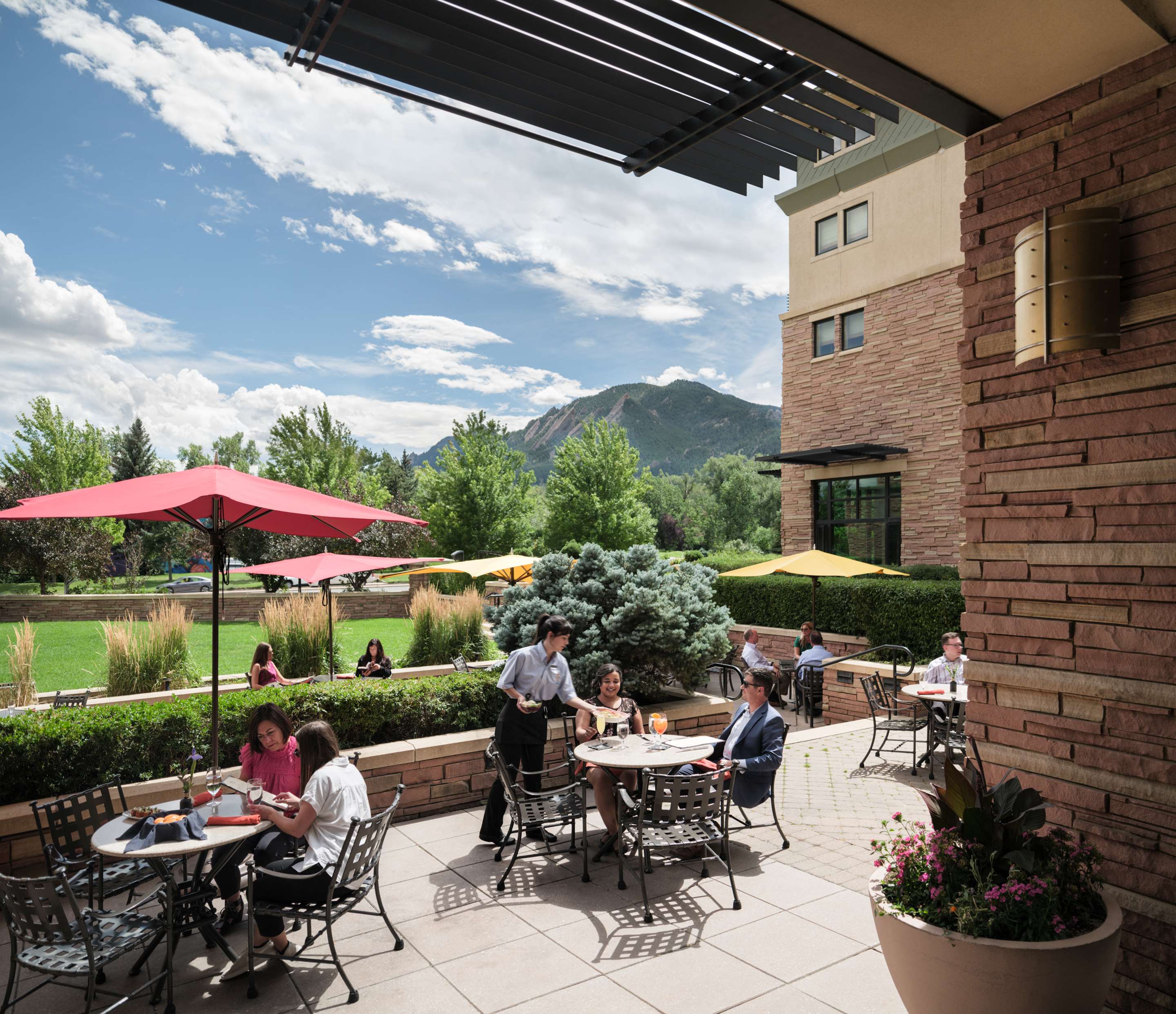 St Julien Patio offering alfresco service and stunning views | St Julien Hotel and Spa