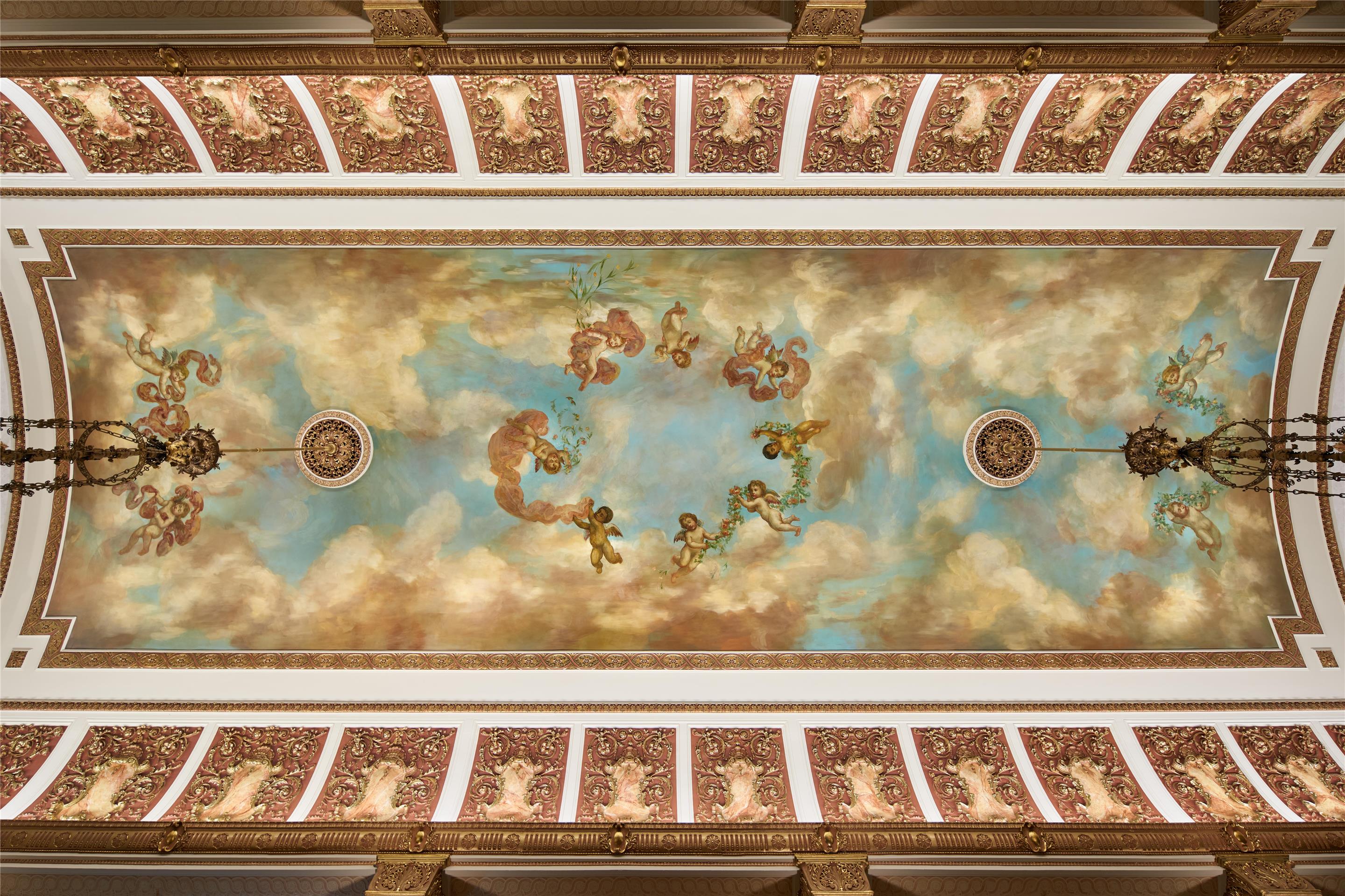 The Pfister Hotel Lobby Mural Ceiling | The Pfister Hotel