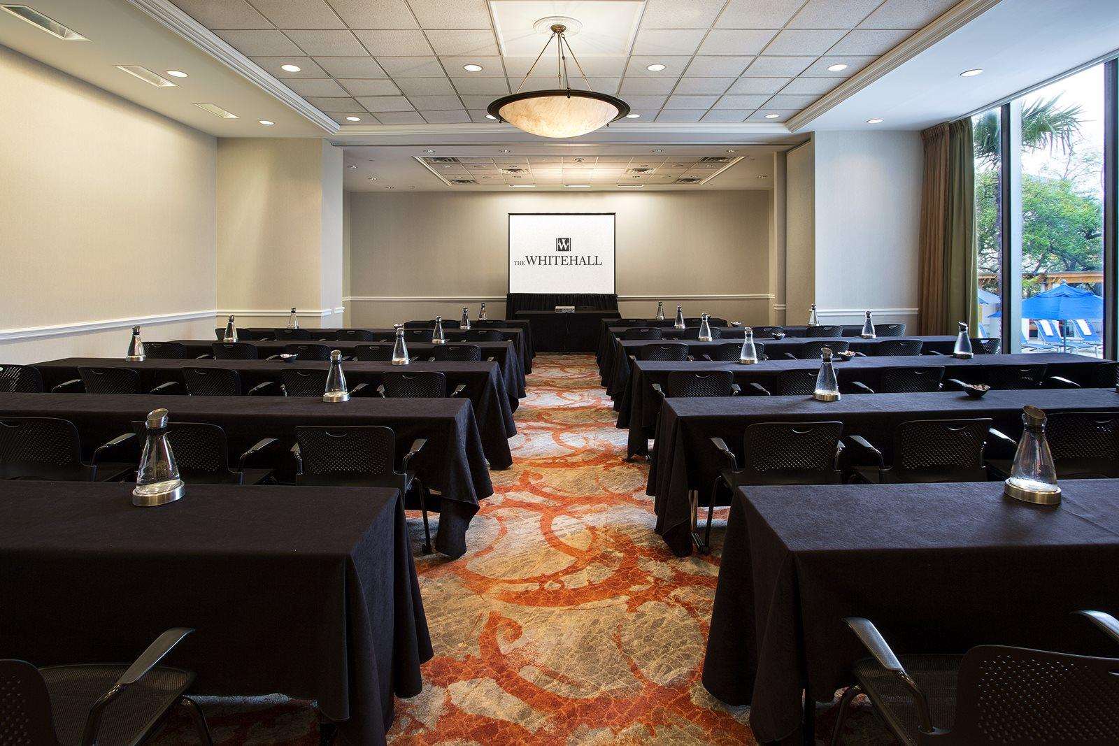 Bluebonnet Ballroom Set for Corporate Meeting | The Whitehall Houston