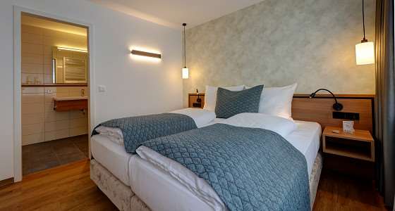 HOTEL SCHWANEN STUTTGART-guestroom-Guest Room,Bed,Bedding,Suite,Indoor/Interior,On-Site,Summer,View from room.jpg