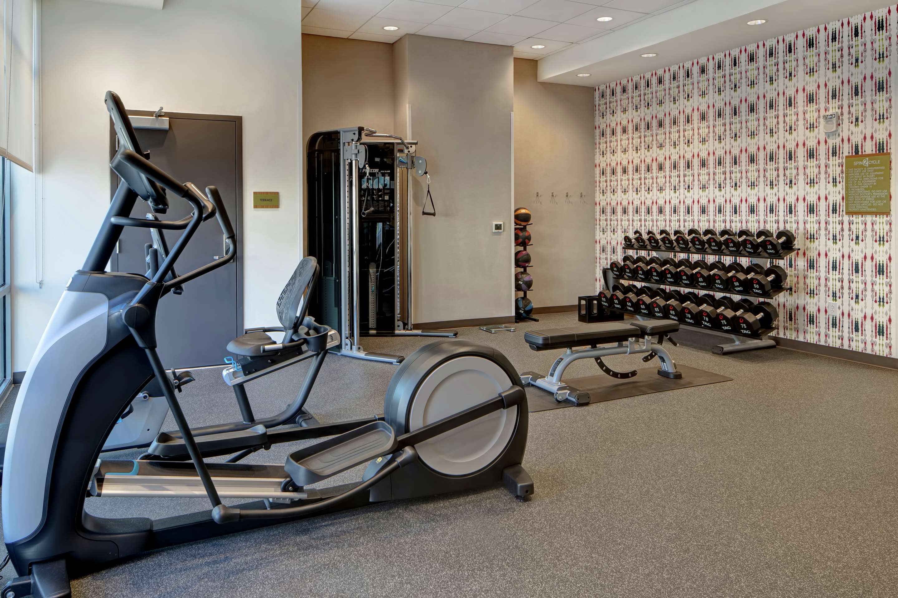 Health club fitness center gym | Home2 Suites By Hilton Charlotte Uptown