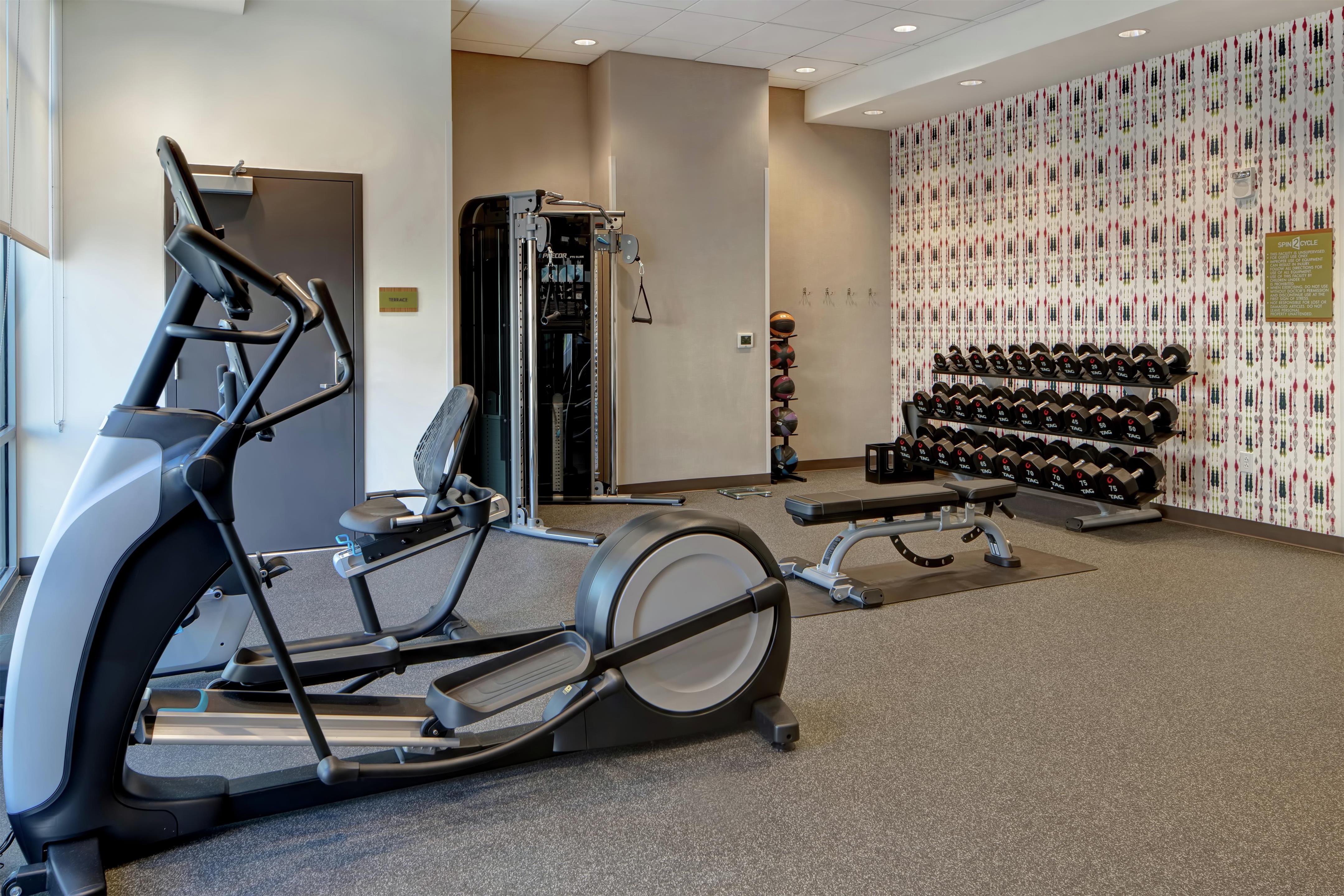 Health club fitness center gym | Home2 Suites By Hilton Charlotte Uptown