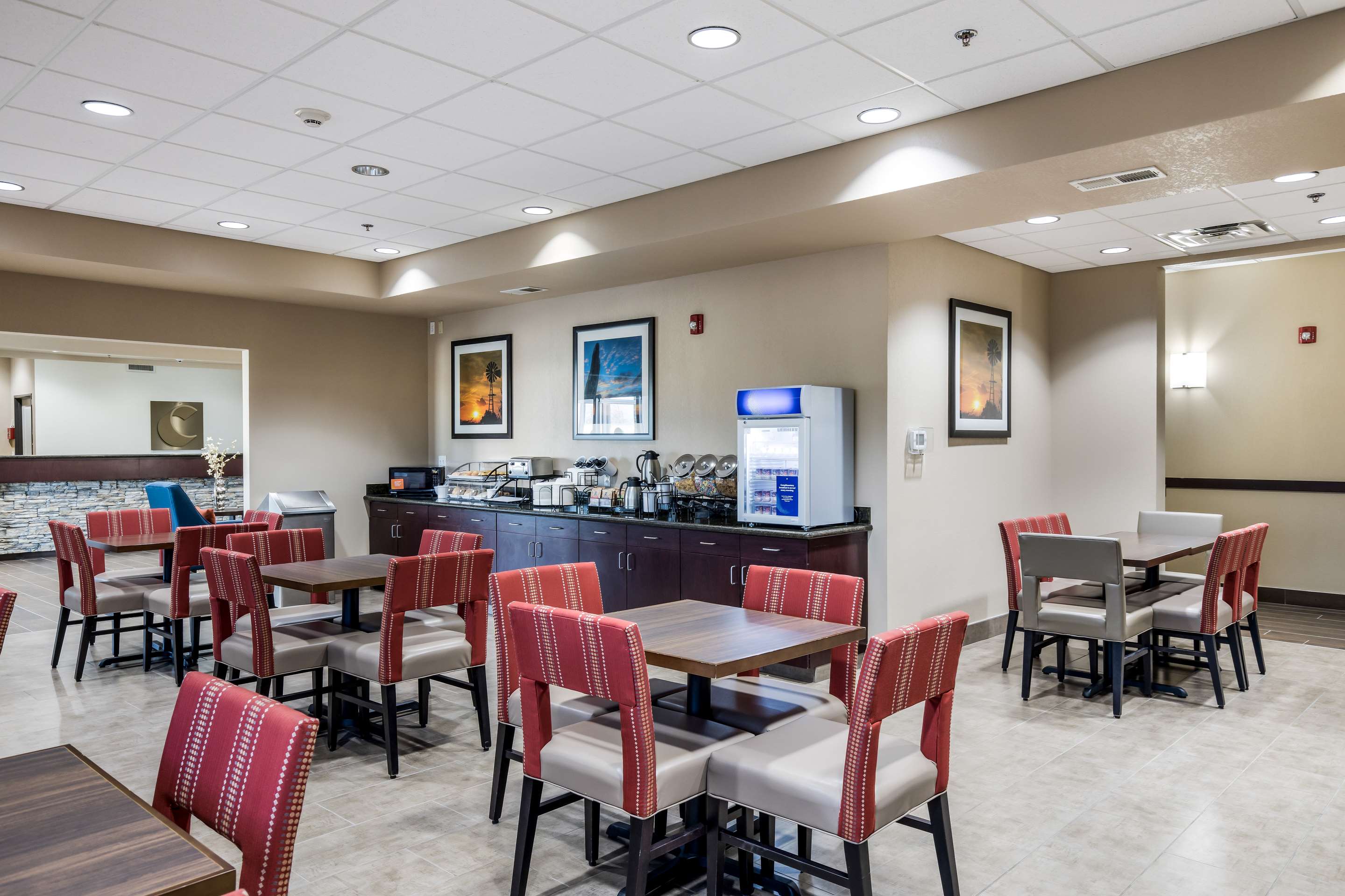 Spacious breakfast area