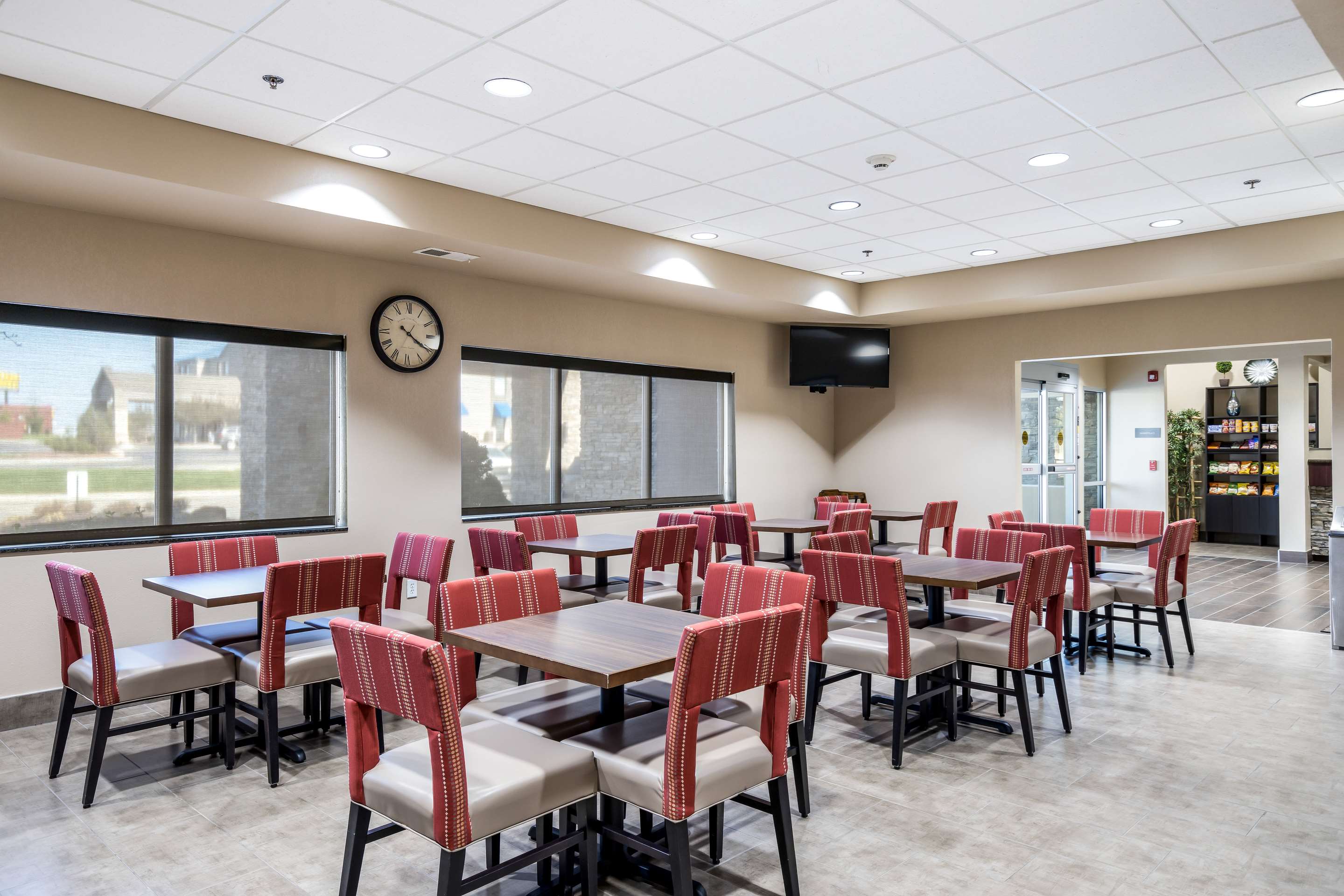Spacious breakfast area