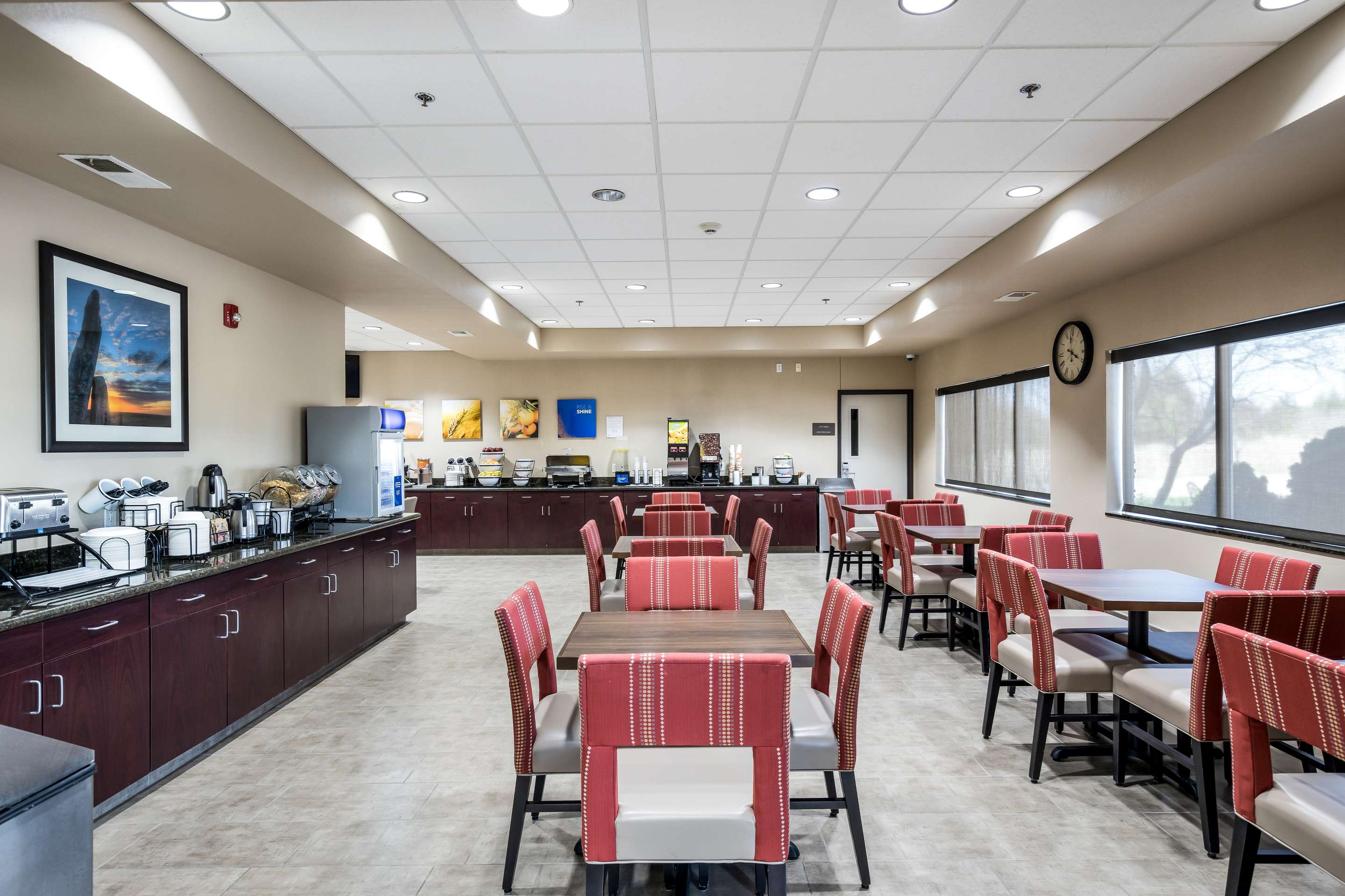 Spacious breakfast area