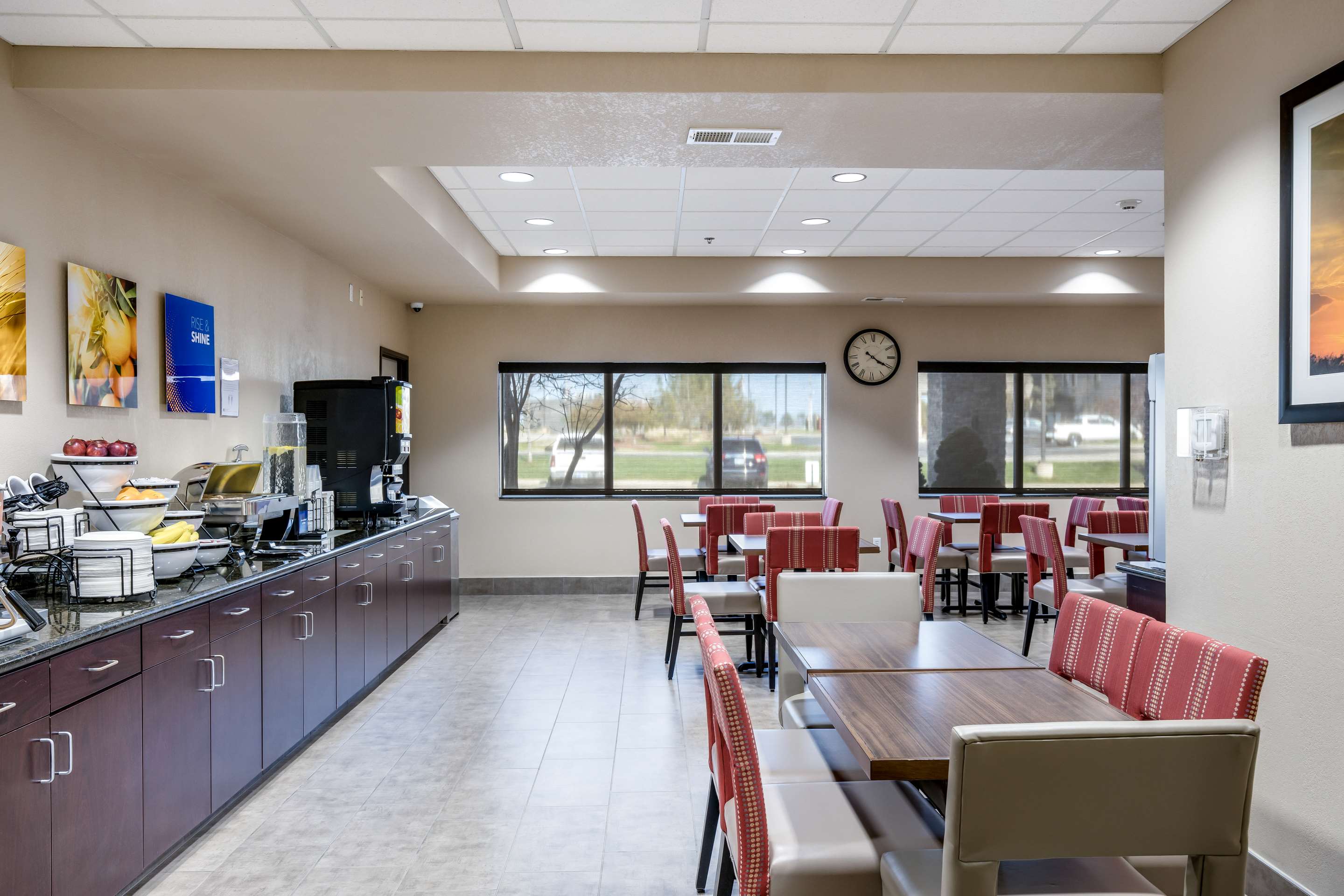 Spacious breakfast area