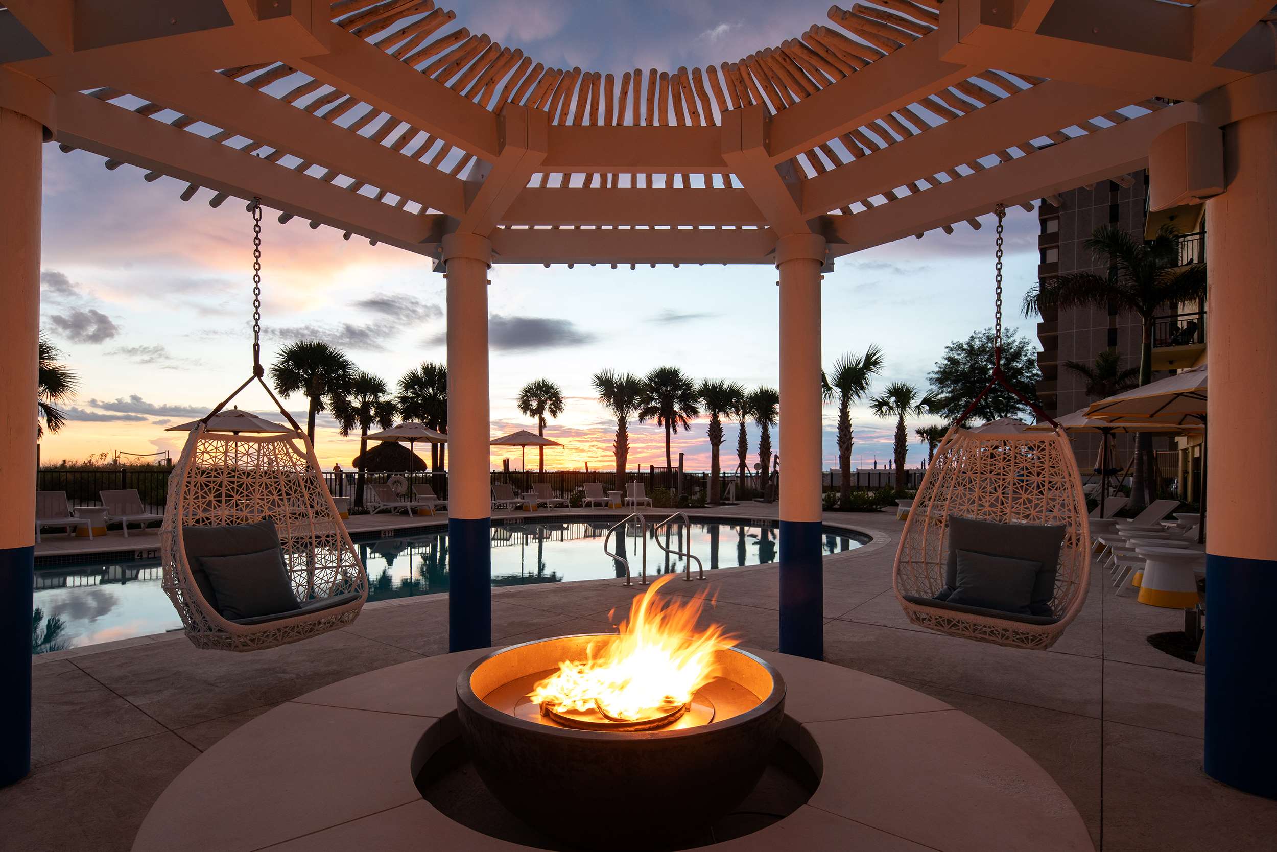 Sirata Beach Resort North Pool Fire Pit Seven | Sirata Beach Resort