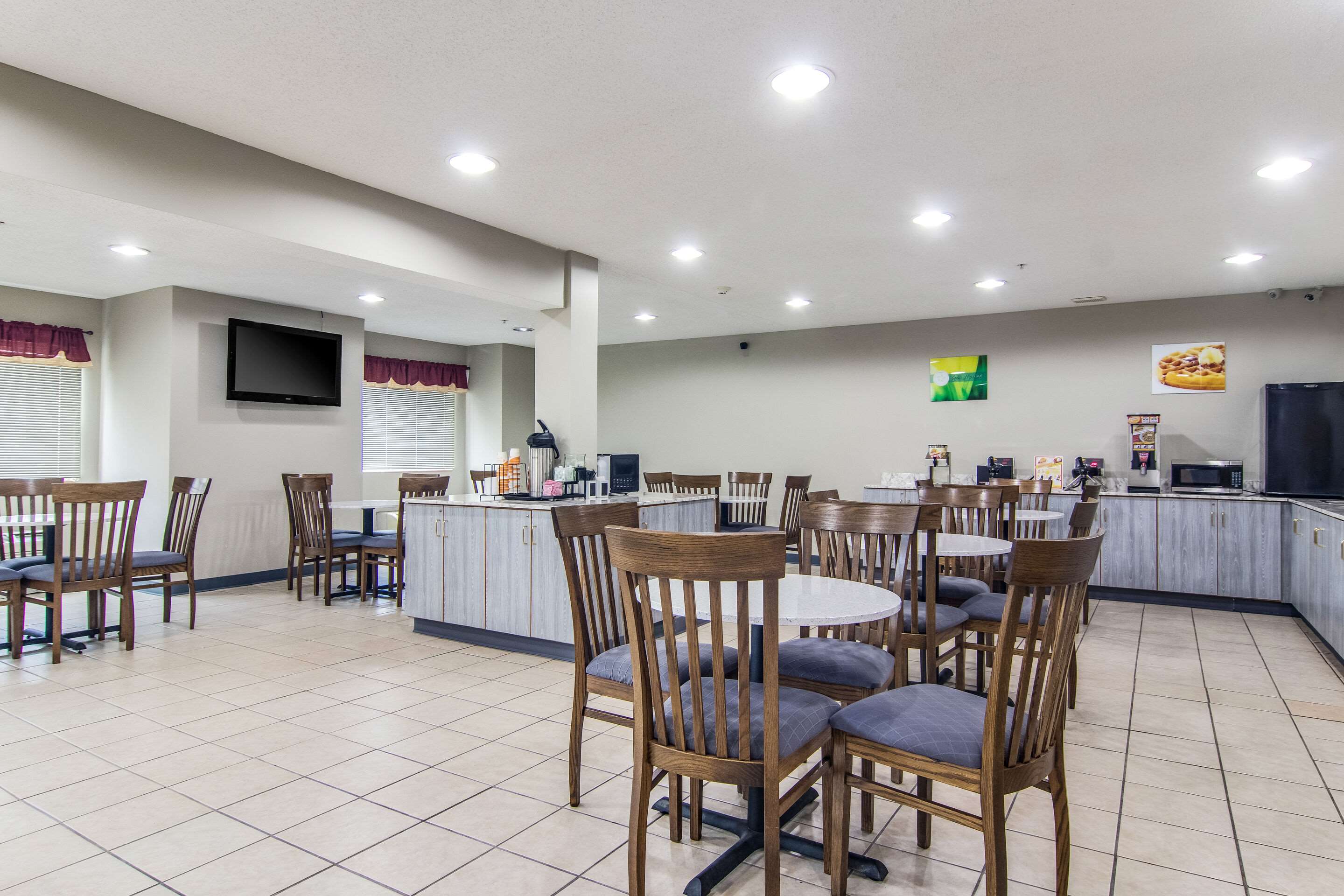 Spacious breakfast area