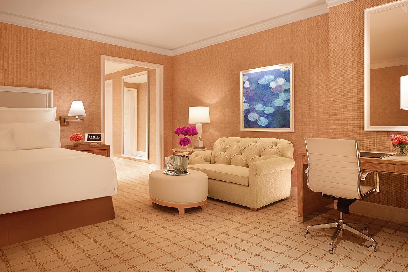 Premier Harbor View King Bedroom Living Space