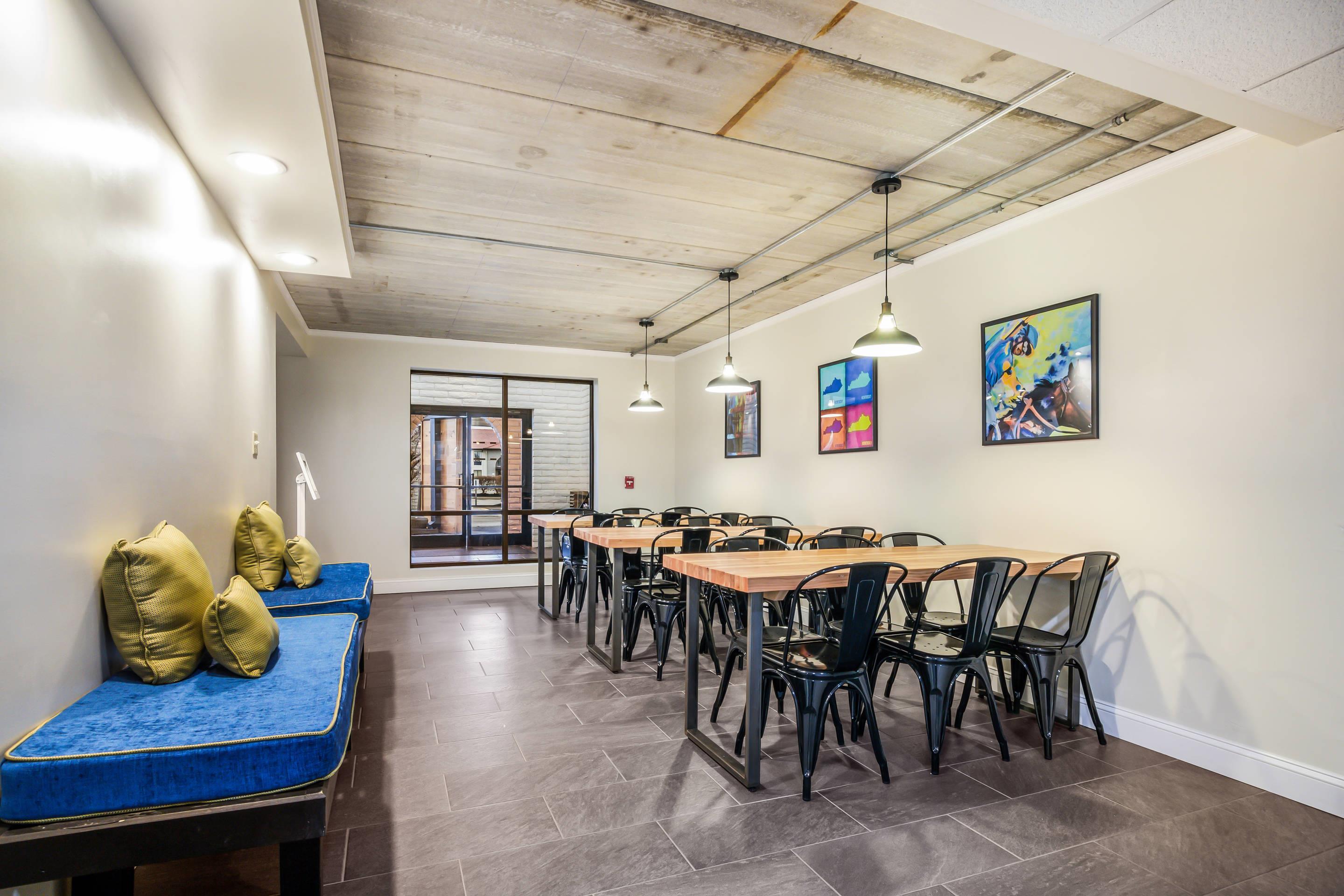 Enjoy breakfast in this seating area