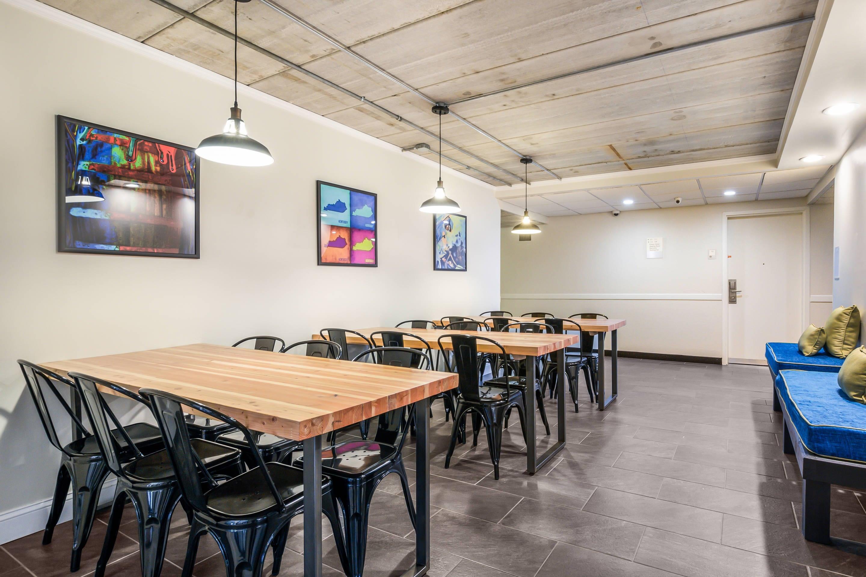 Enjoy breakfast in this seating area