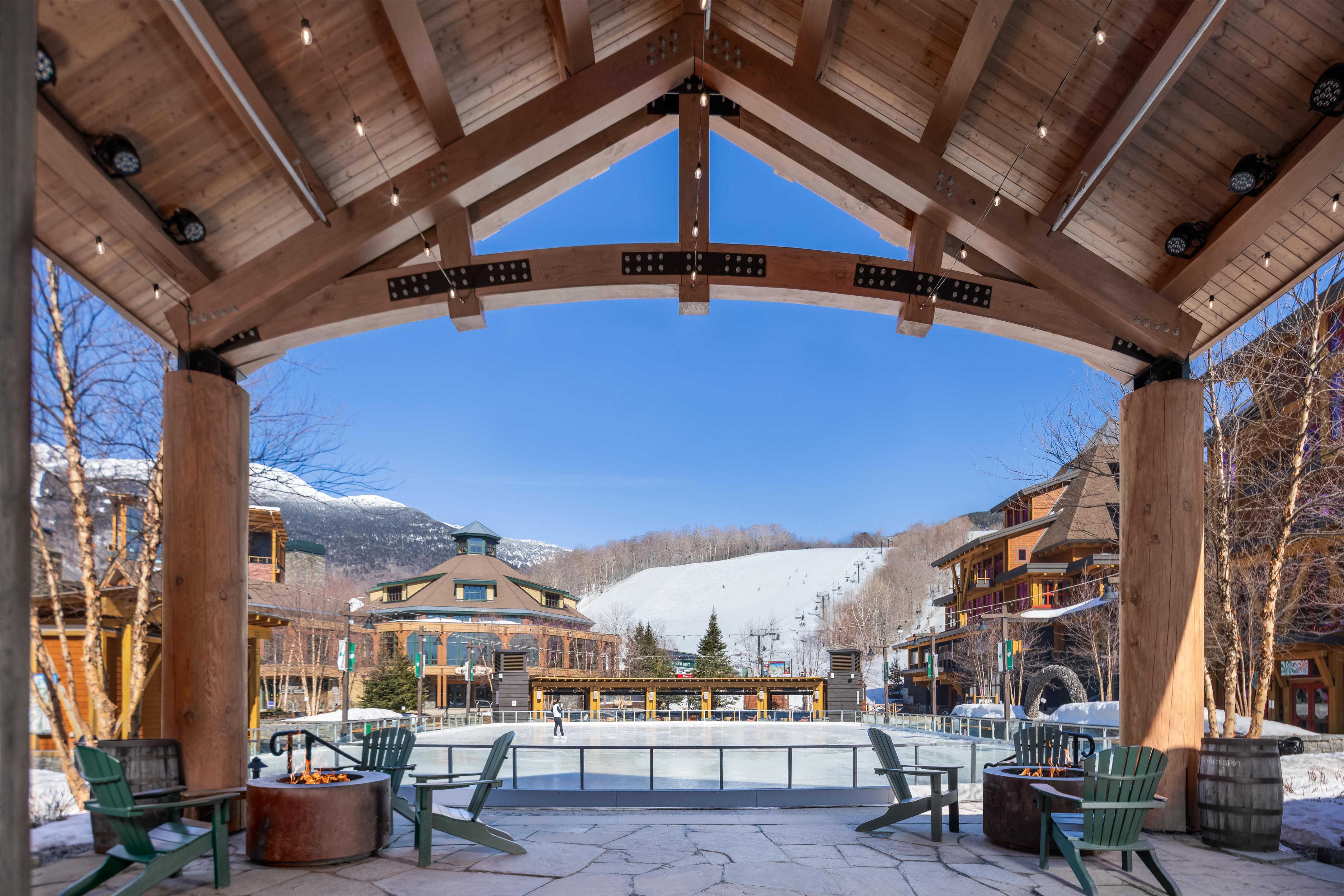 Patio Terrace | The Lodge at Spruce Peak, a Destination by Hyatt Residence