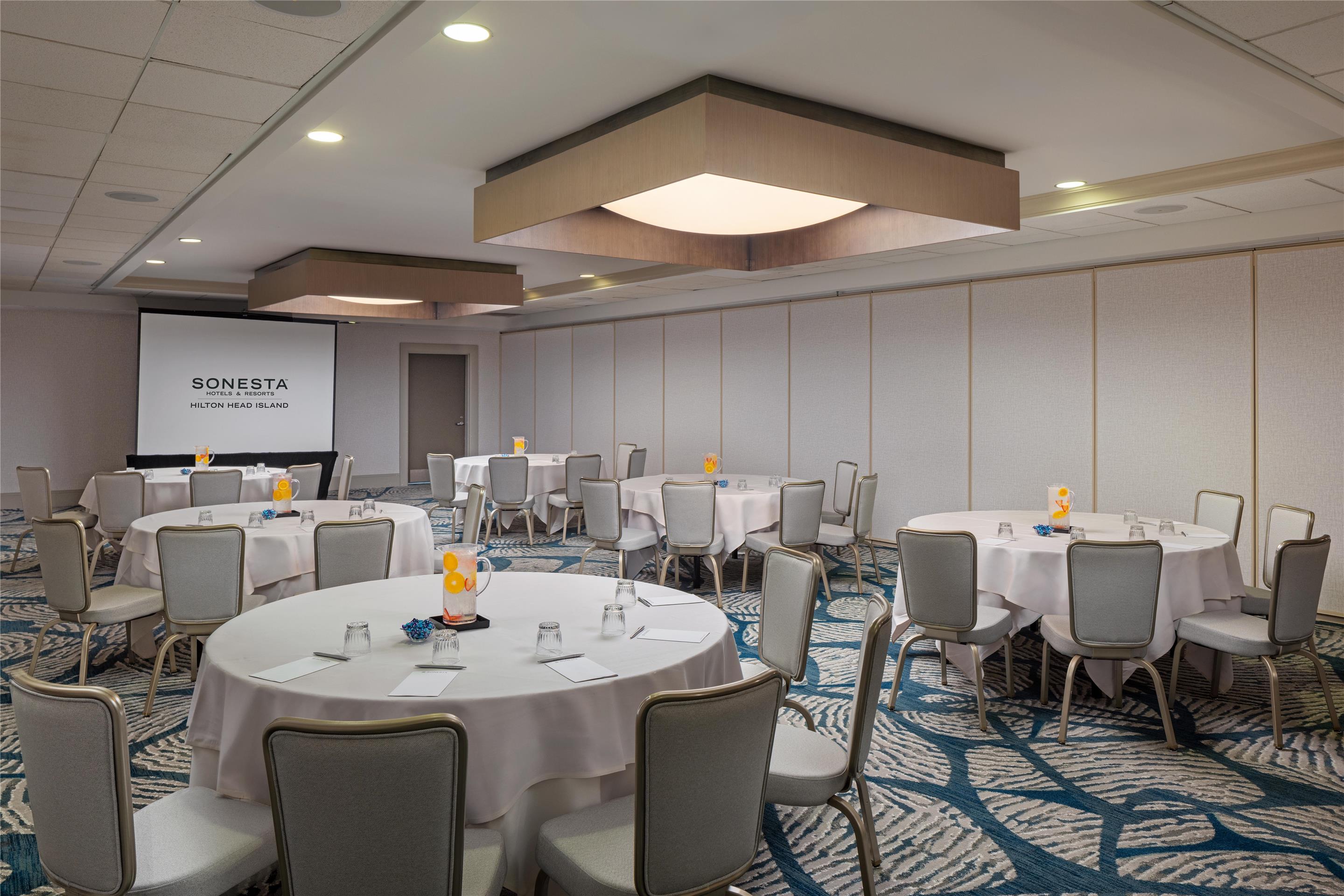 SHR HiltonHeadIsland Meetings SavannahBallroom B wLogo | Sonesta Resort Hilton Head Island