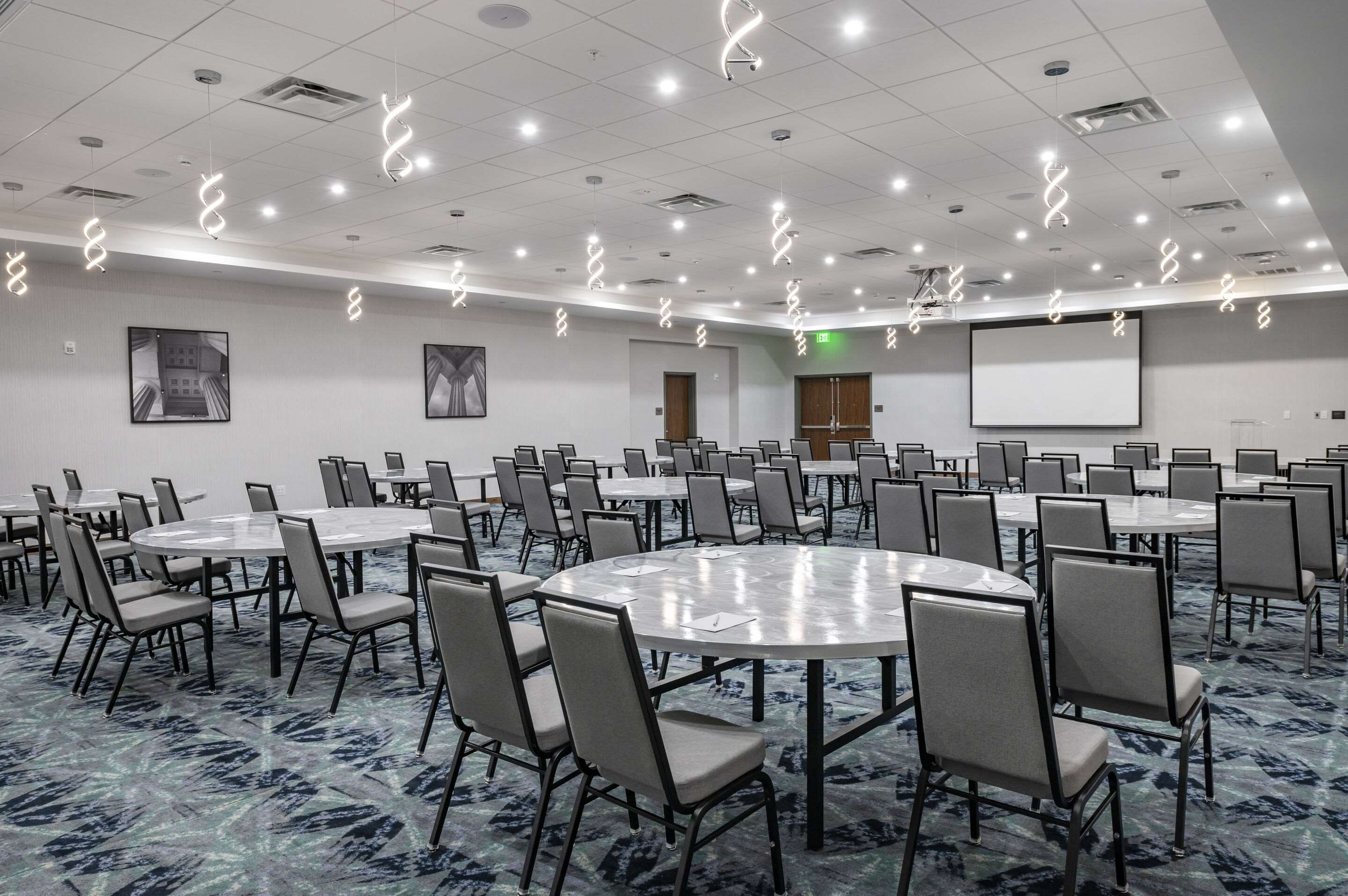 Banquet meeting room with audiovisual equipment | Cambria Hotel Nashville Airport