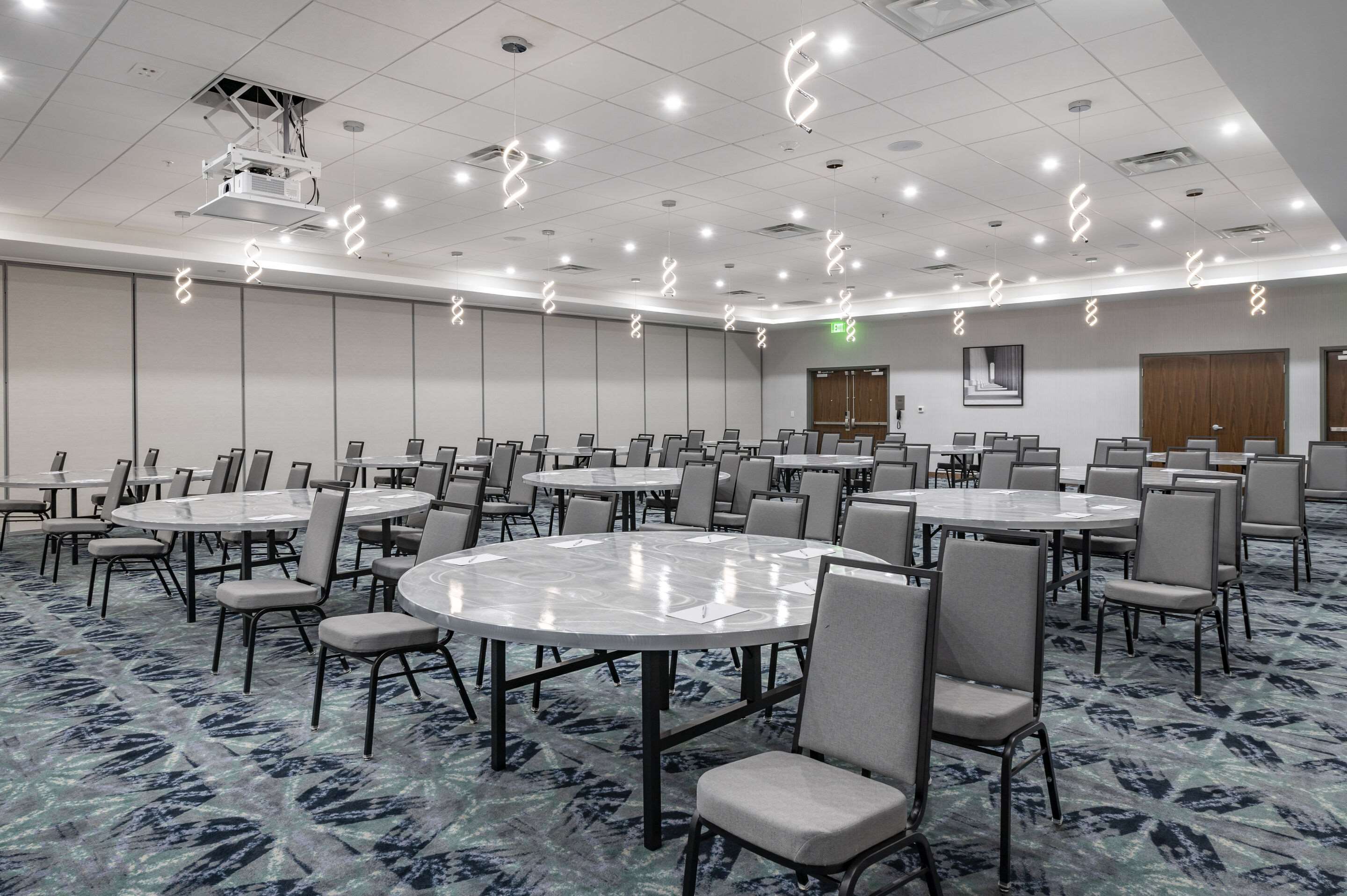 Banquet meeting room with audiovisual equipment | Cambria Hotel Nashville Airport